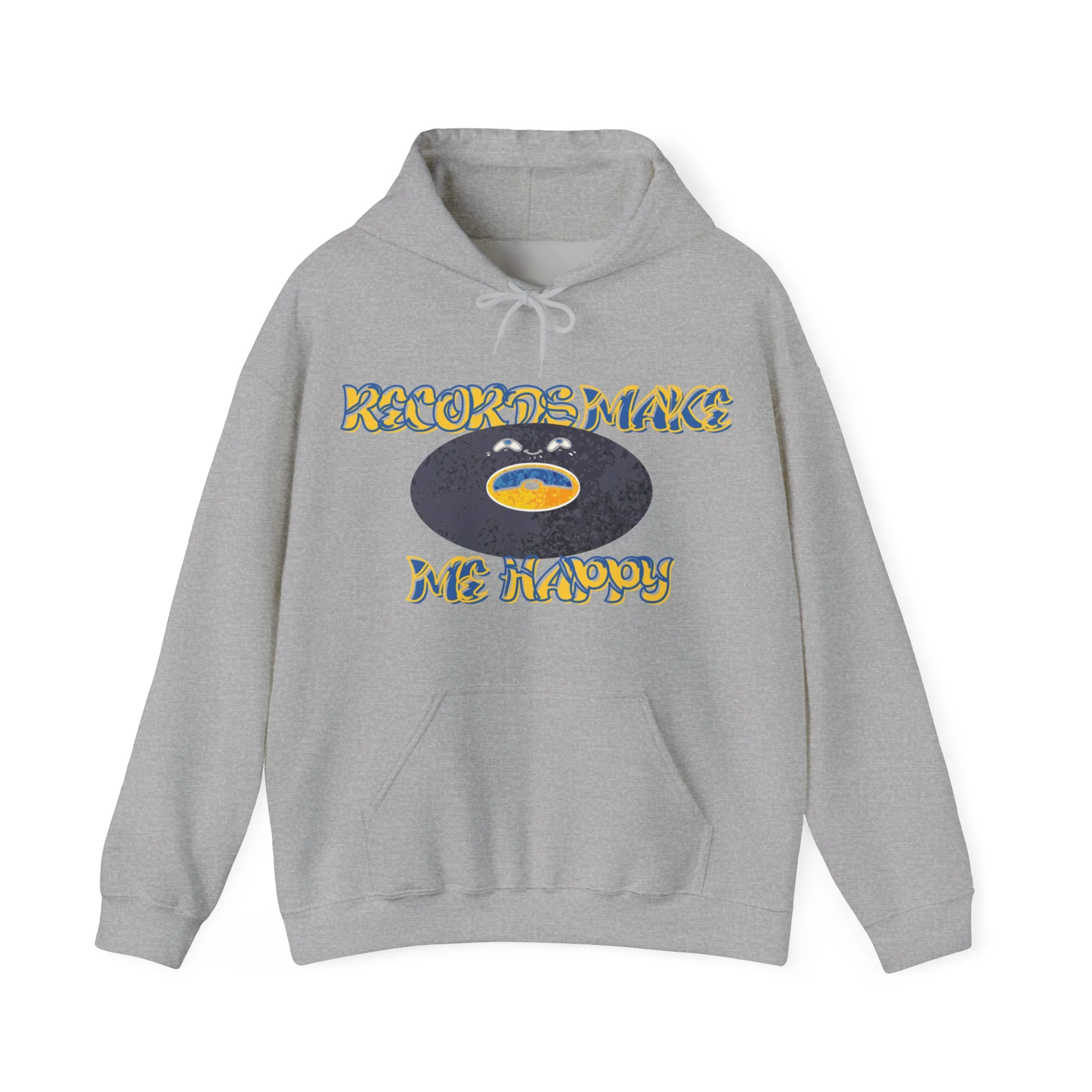'Records Make Me Happy' Men's Hoodie - Image 15