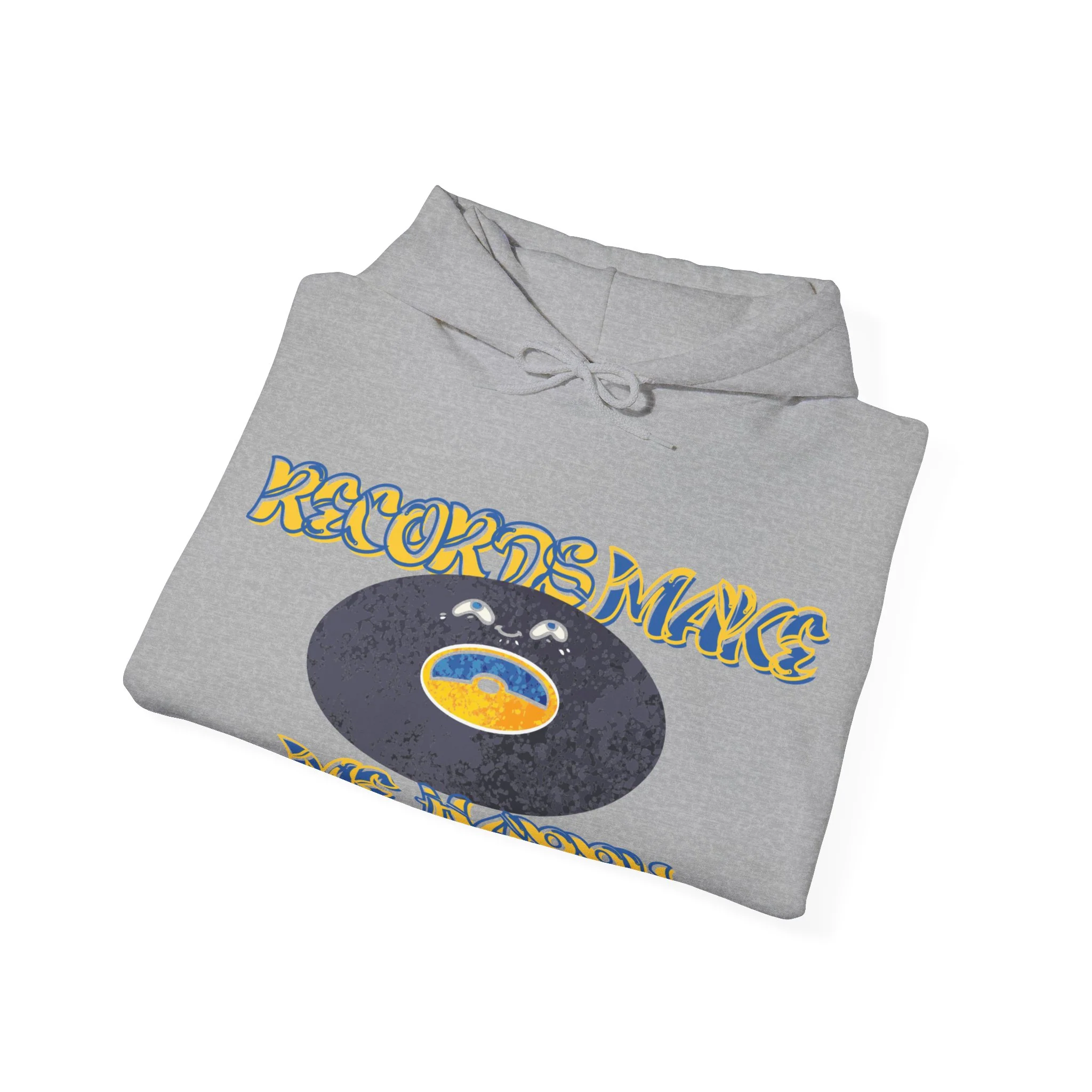'Records Make Me Happy' Men's Hoodie - Image 21