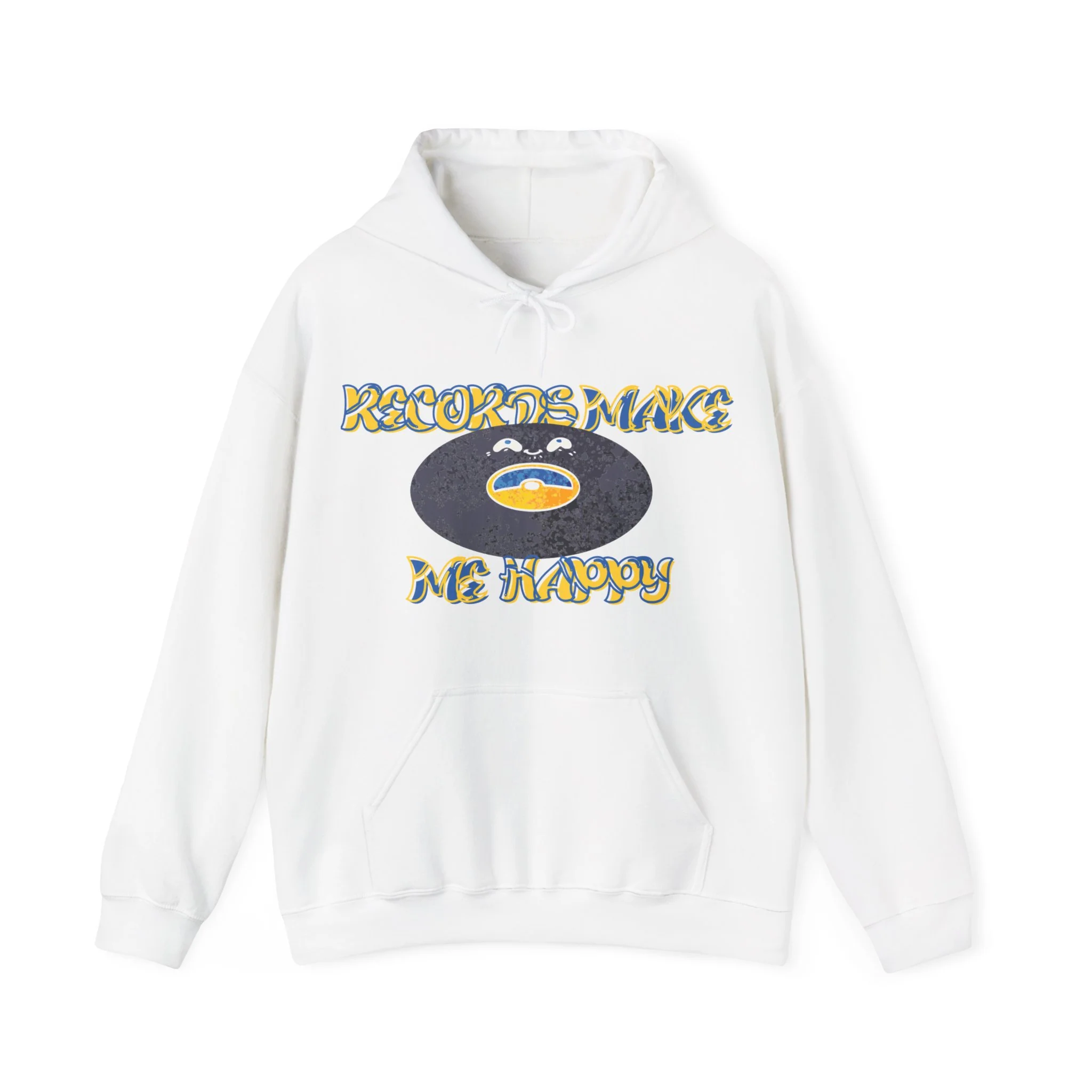 'Records Make Me Happy' Men's Hoodie - Image 30
