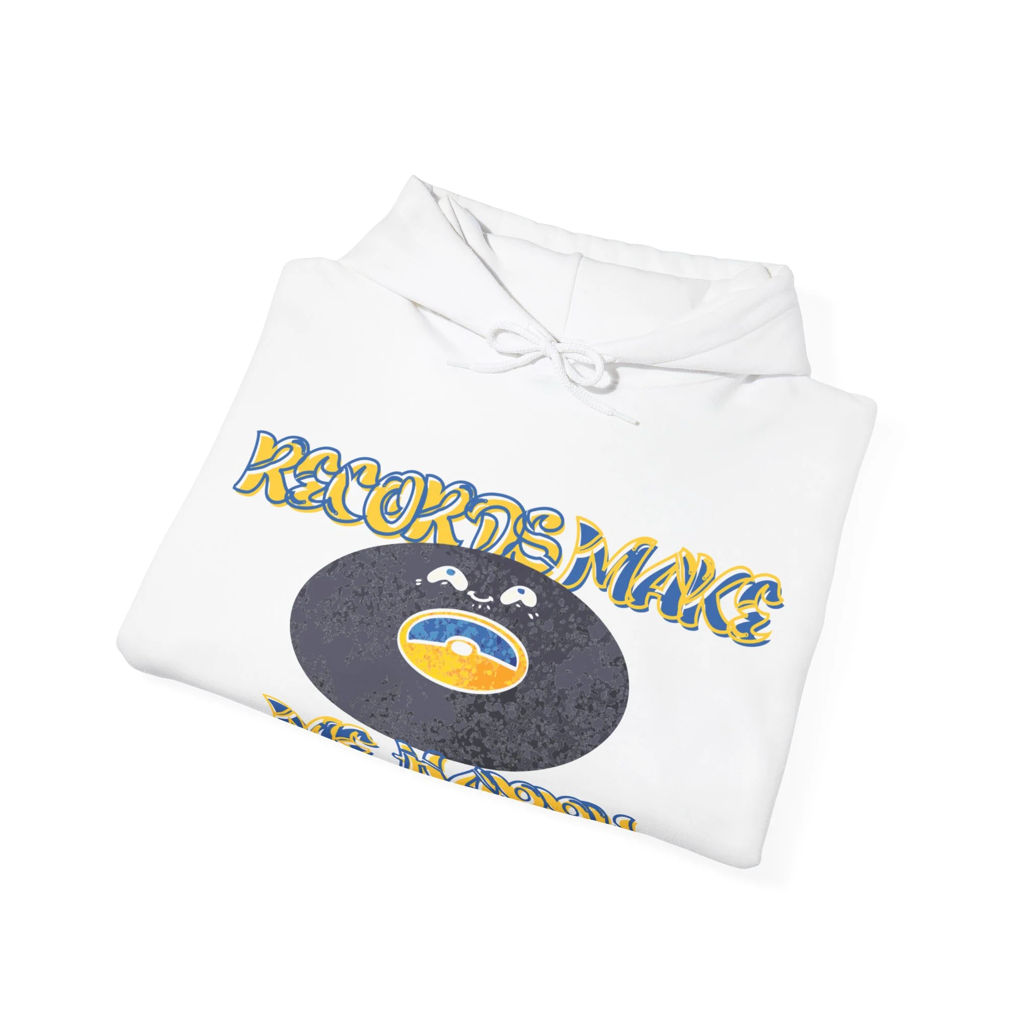'Records Make Me Happy' Men's Hoodie - Image 32