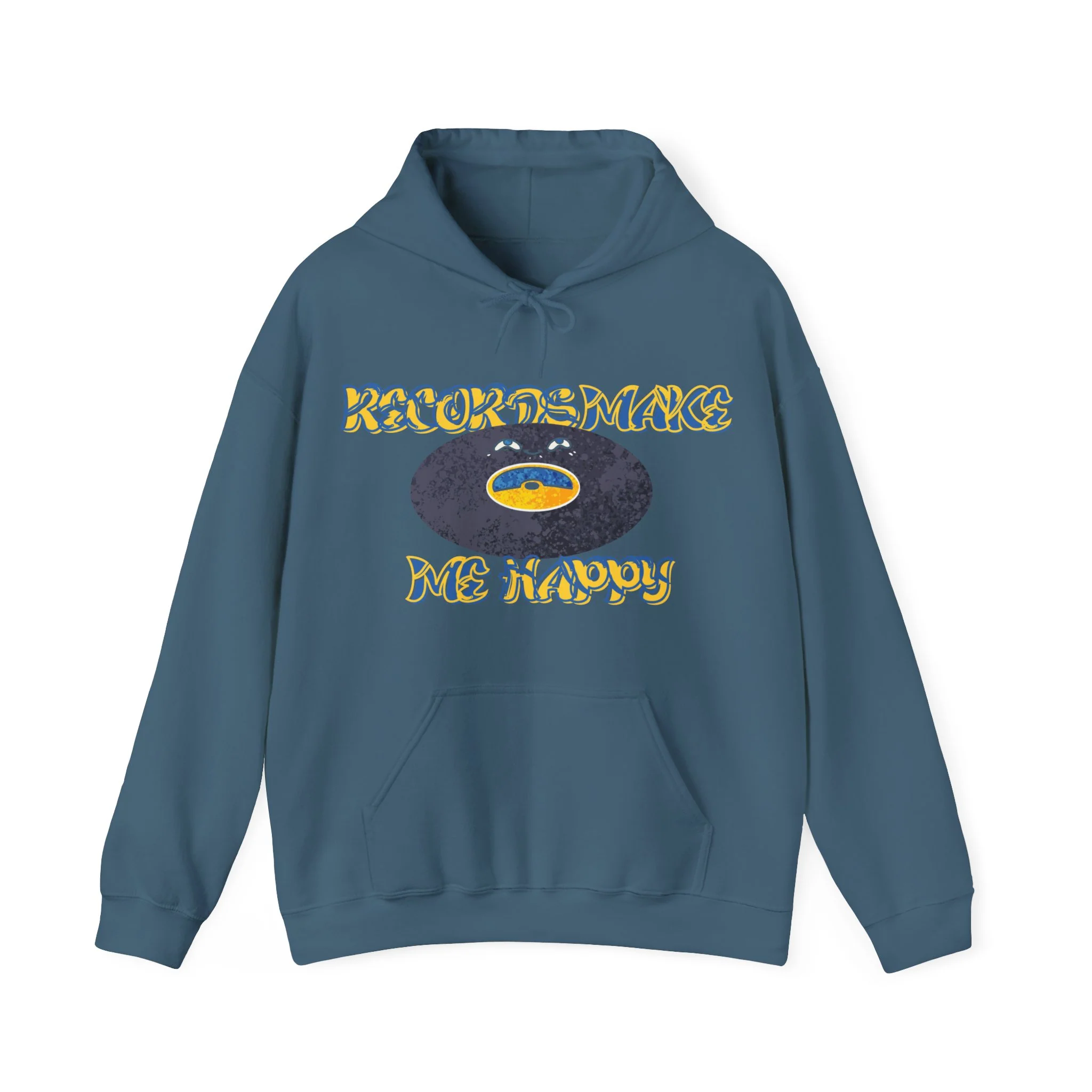 'Records Make Me Happy' Men's Hoodie - Image 8