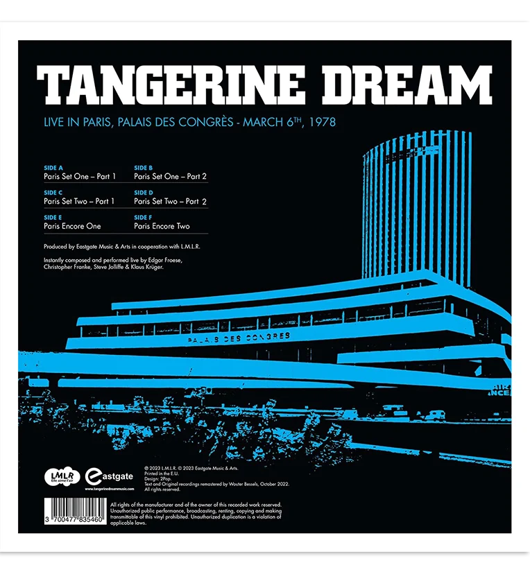 Tangerine Dream – Live in Paris, 6 March 1978 (RSD 2023 Limited Edition 3-LP Box Set on Split-Coloured Vinyl) - Image 3