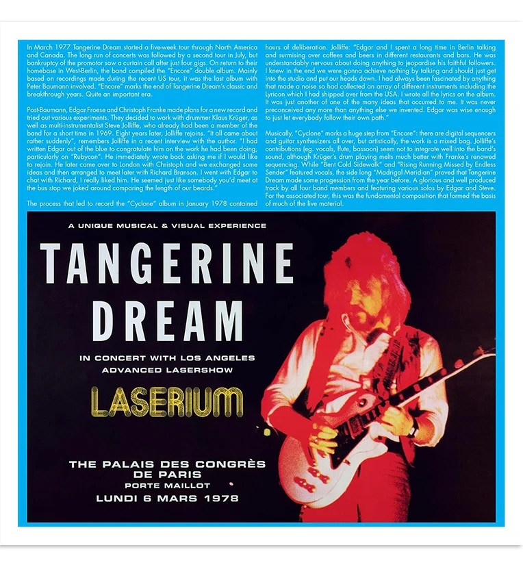 Tangerine Dream – Live in Paris, 6 March 1978 (RSD 2023 Limited Edition 3-LP Box Set on Split-Coloured Vinyl) - Image 5
