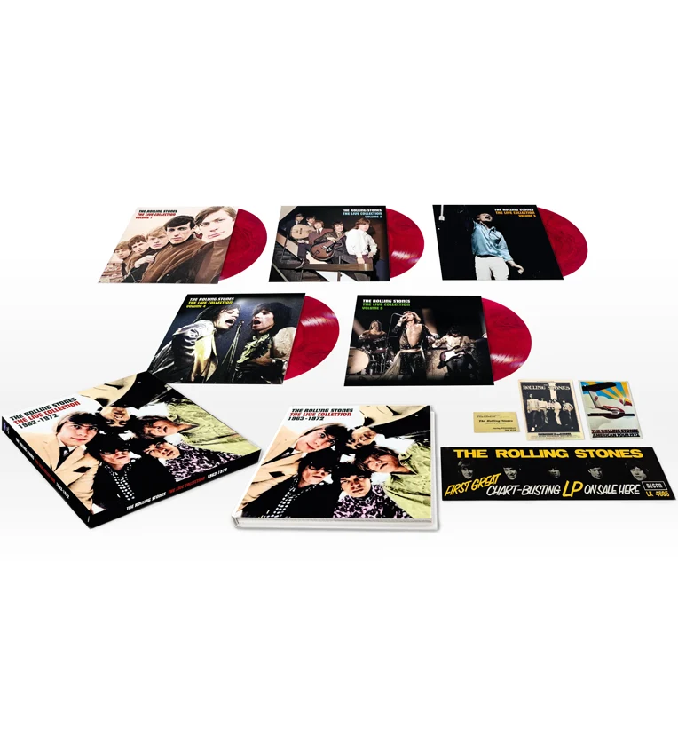 The Rolling Stones – The Live Collection 1963–1972 (Limited Edition 5-LP Box Set on 180g Red Smoky Vinyl)