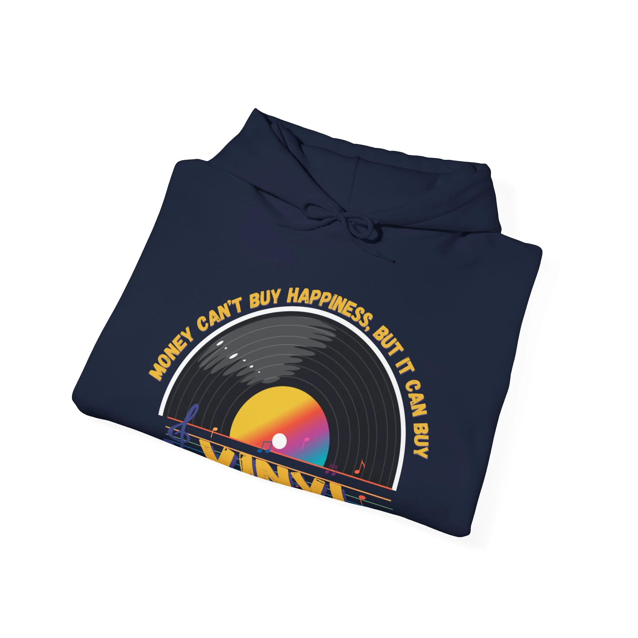 'Money Can't Buy Happiness, But It Can Buy Vinyl' Men's Hoodie - Image 10