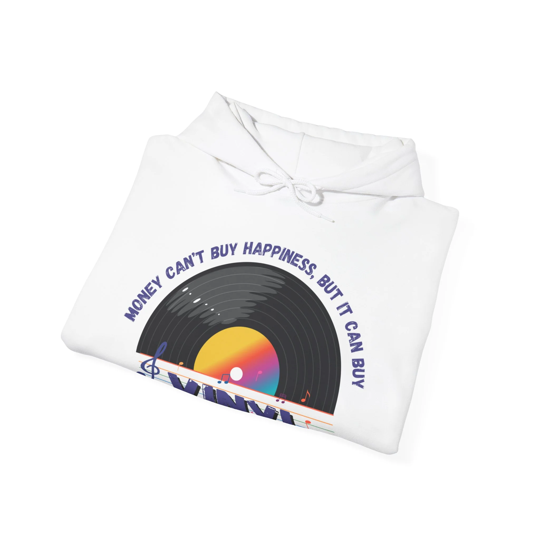'Money Can't Buy Happiness, But It Can Buy Vinyl' Men's Hoodie - Image 18