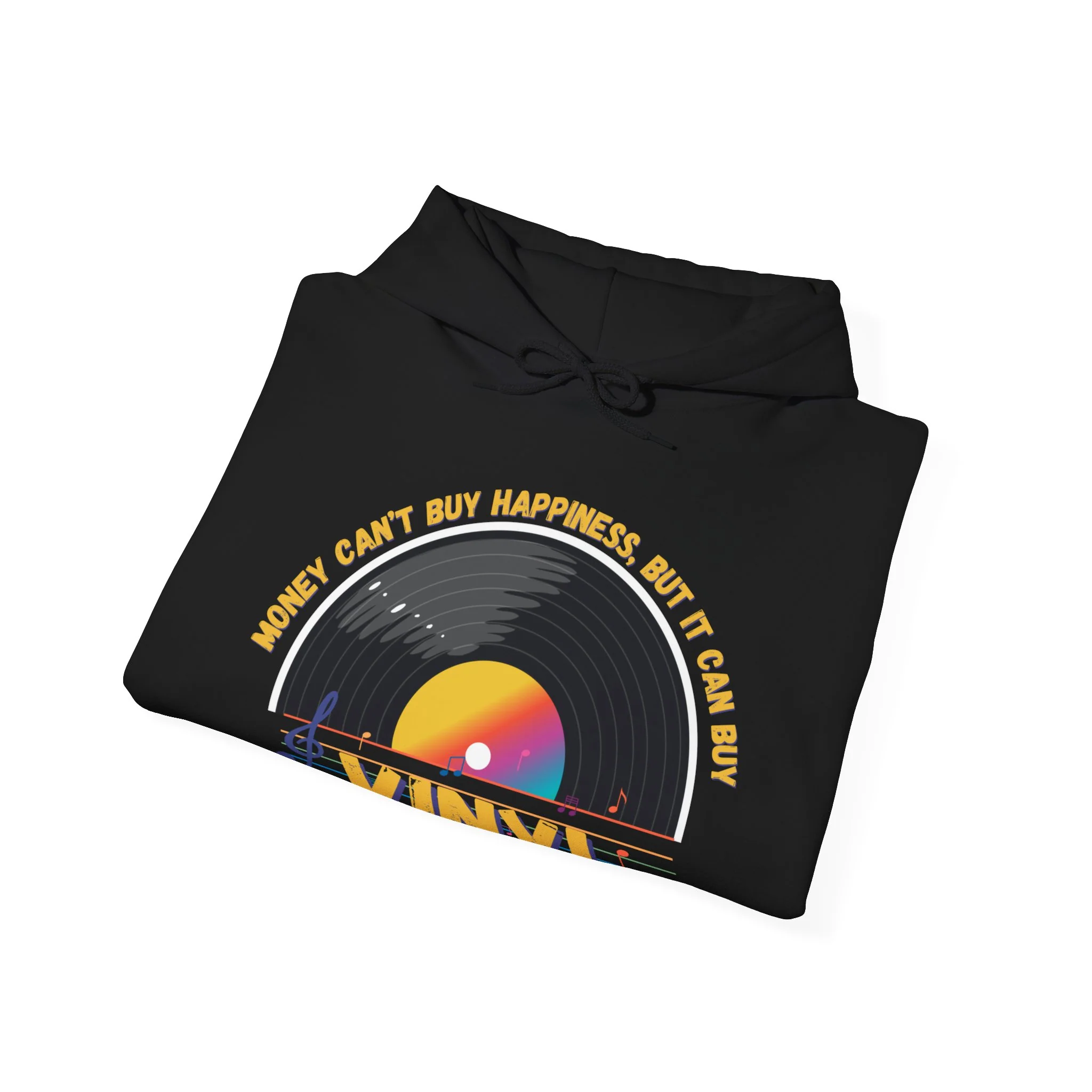 'Money Can't Buy Happiness, But It Can Buy Vinyl' Men's Hoodie - Image 24