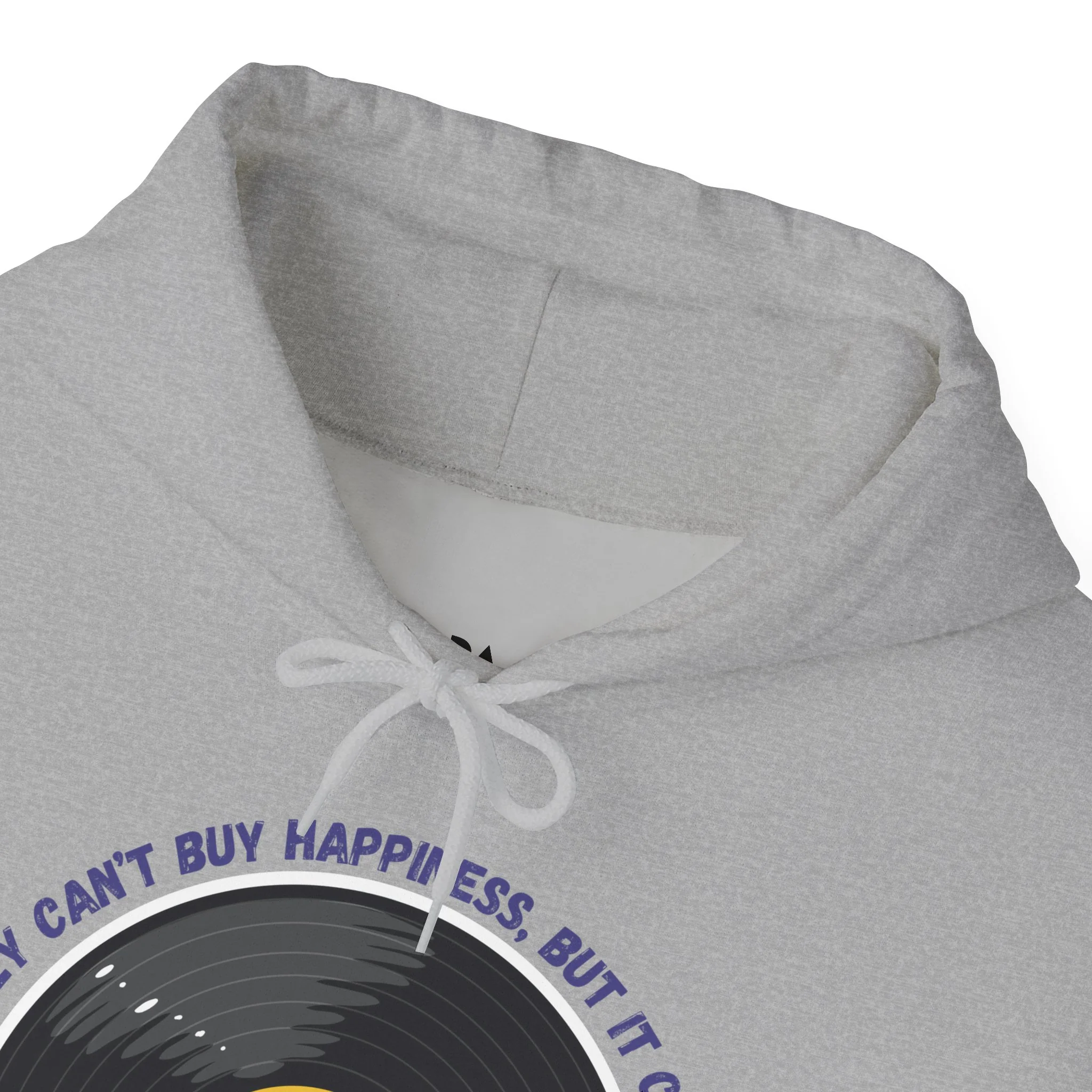 'Money Can't Buy Happiness, But It Can Buy Vinyl' Men's Hoodie - Image 3