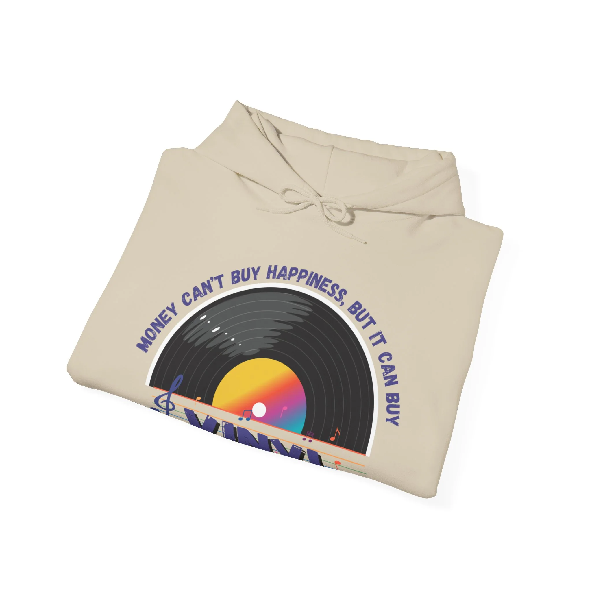 'Money Can't Buy Happiness, But It Can Buy Vinyl' Men's Hoodie - Image 31