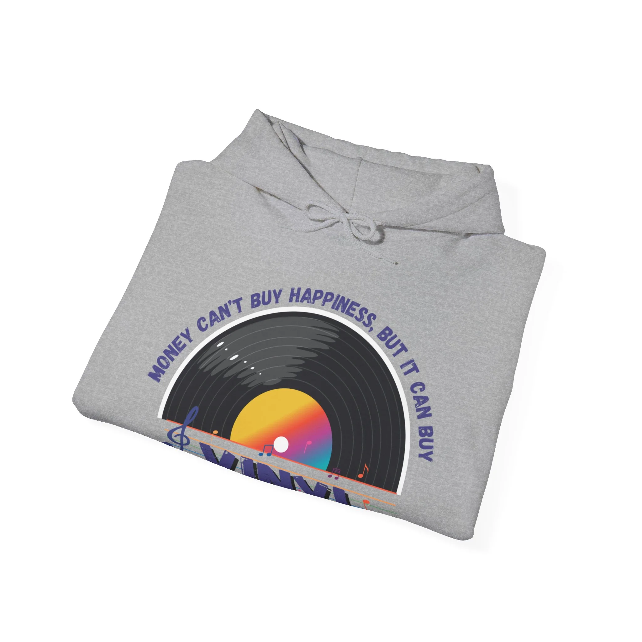 'Money Can't Buy Happiness, But It Can Buy Vinyl' Men's Hoodie - Image 4