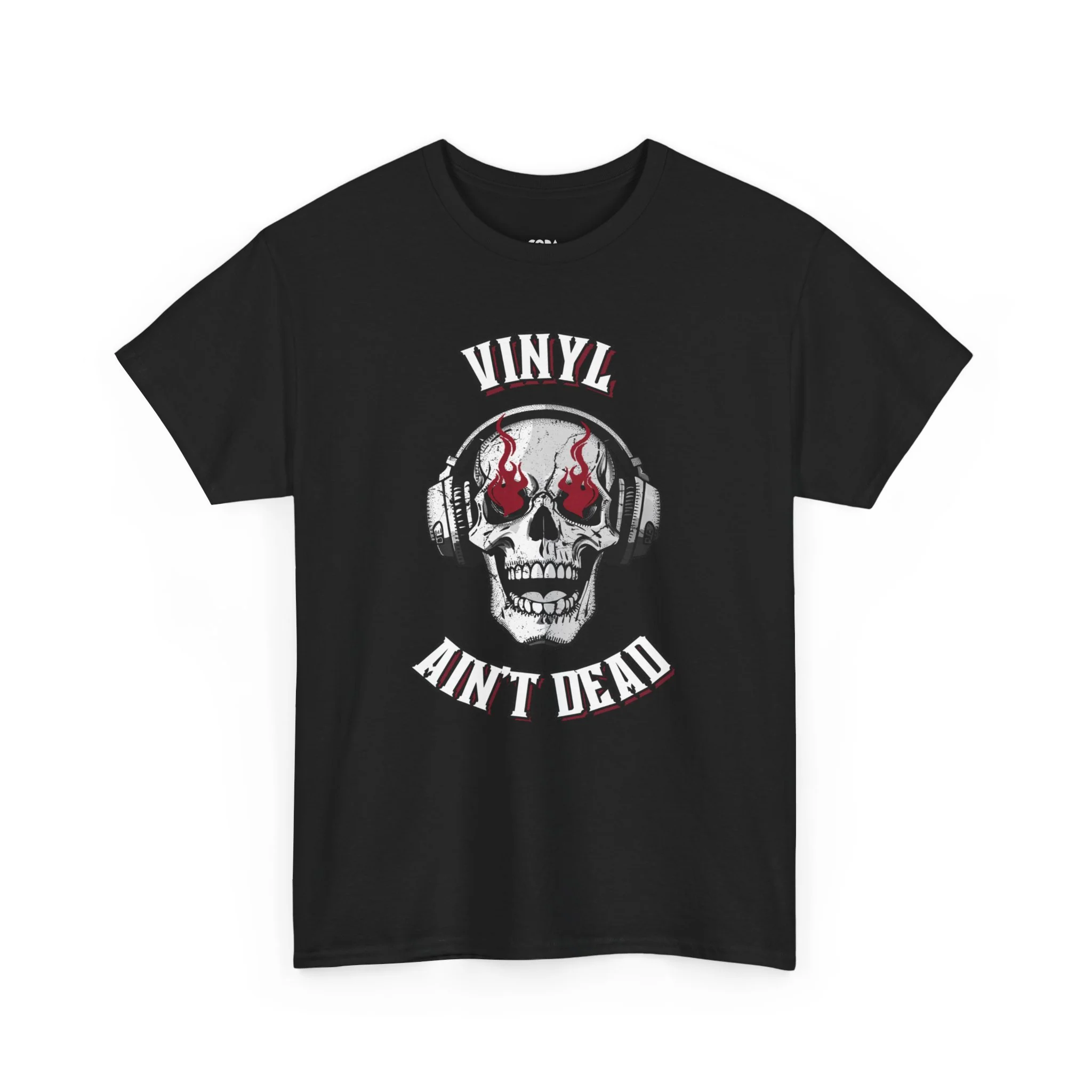 'Vinyl Ain't Dead' Skull Men's T-Shirt - Image 10