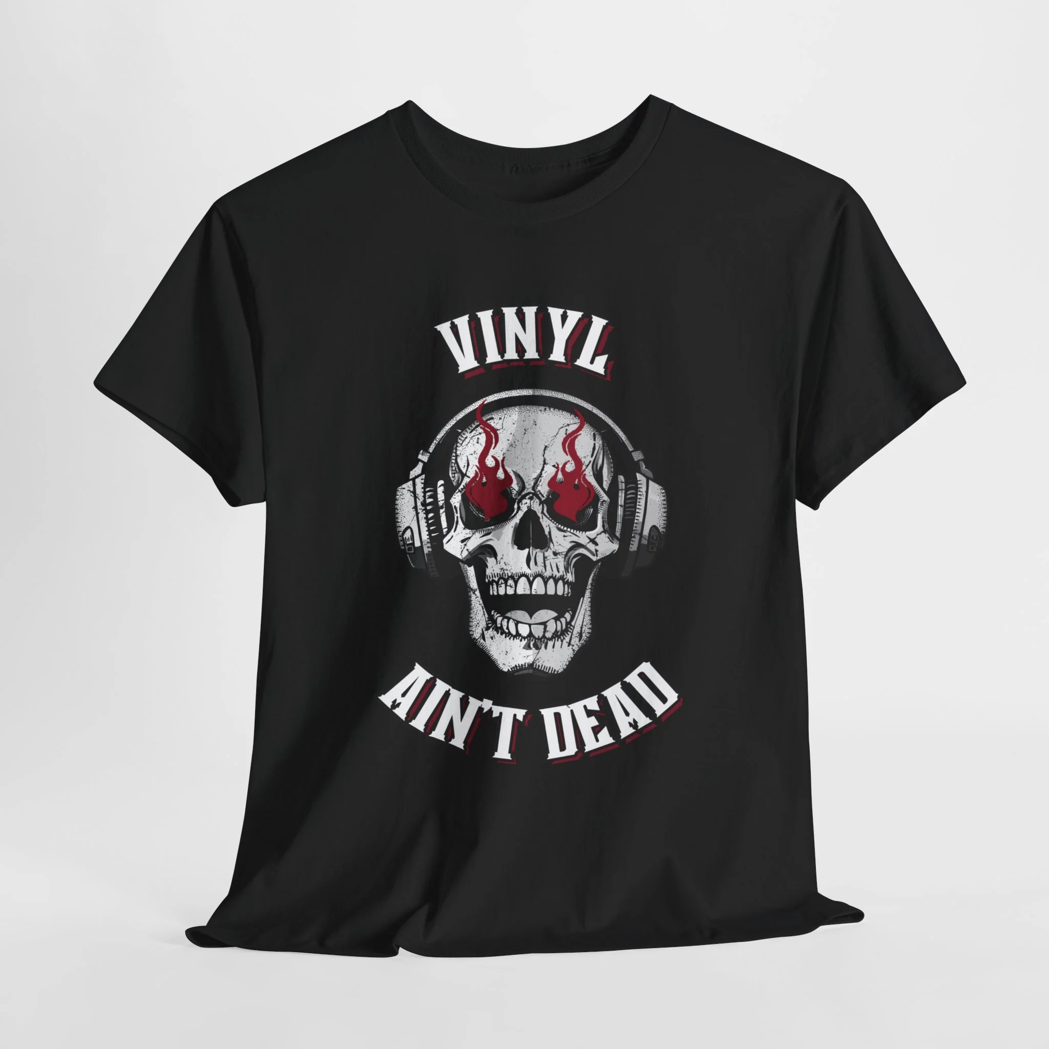 'Vinyl Ain't Dead' Skull Men's T-Shirt - Image 12
