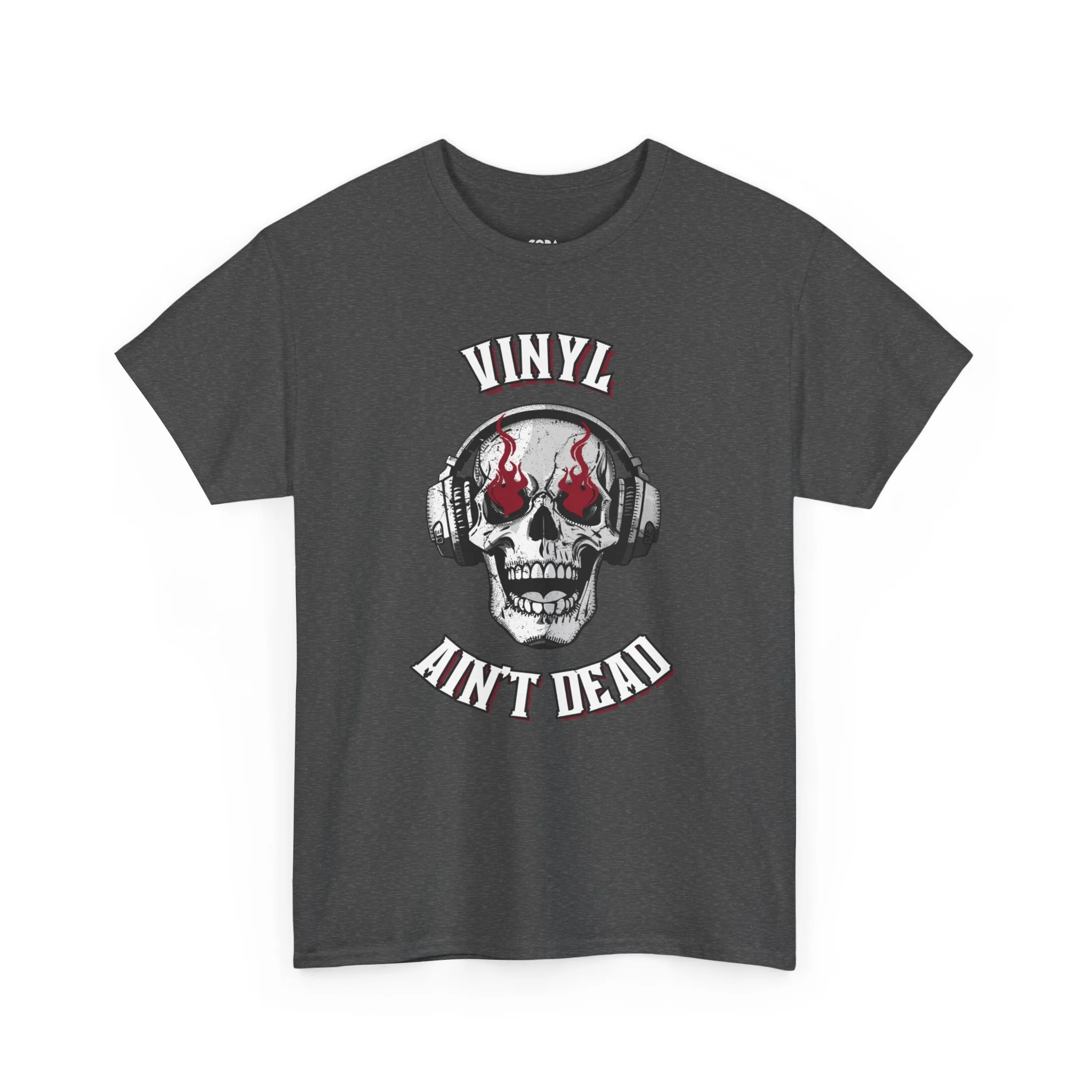 'Vinyl Ain't Dead' Skull Men's T-Shirt - Image 19
