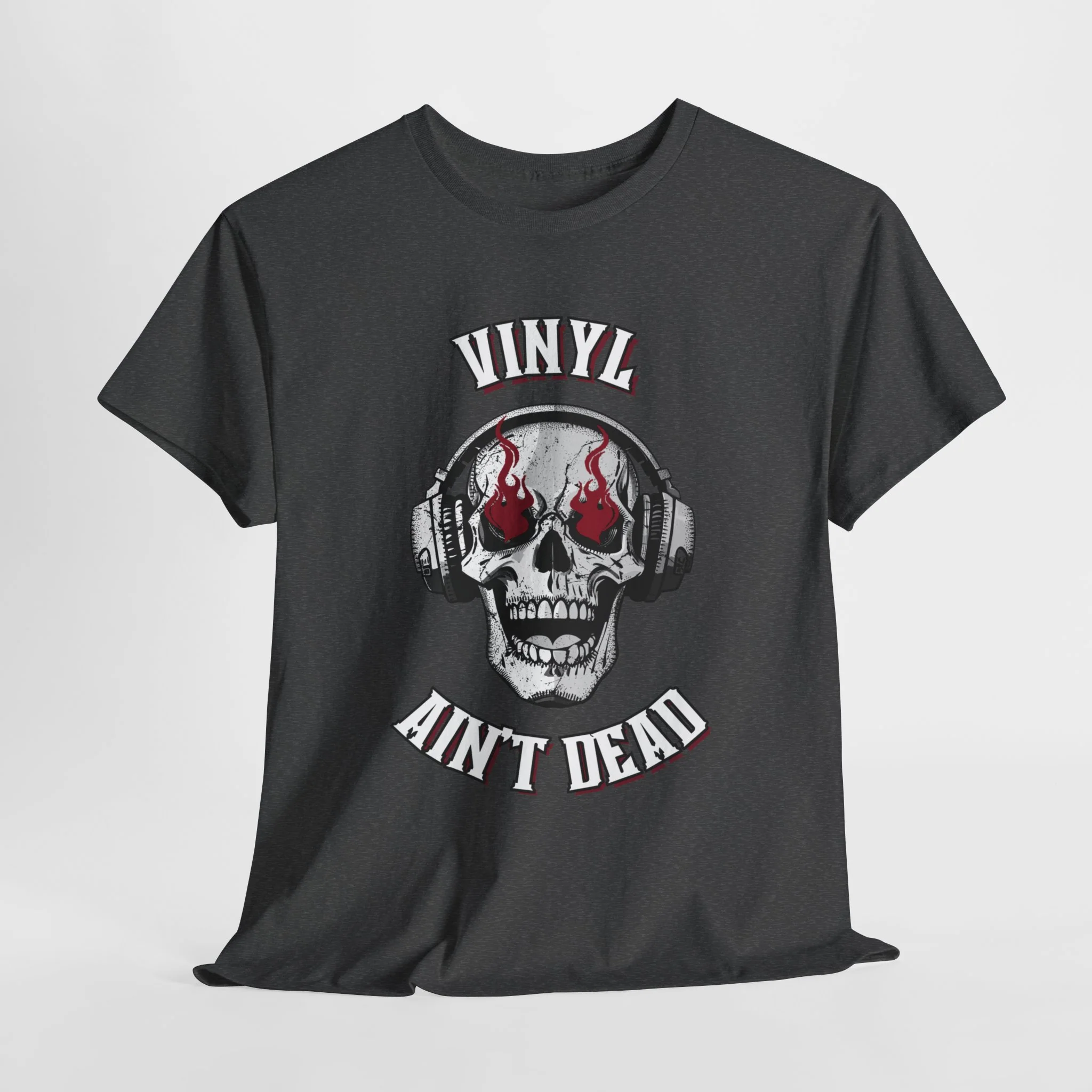 'Vinyl Ain't Dead' Skull Men's T-Shirt - Image 21