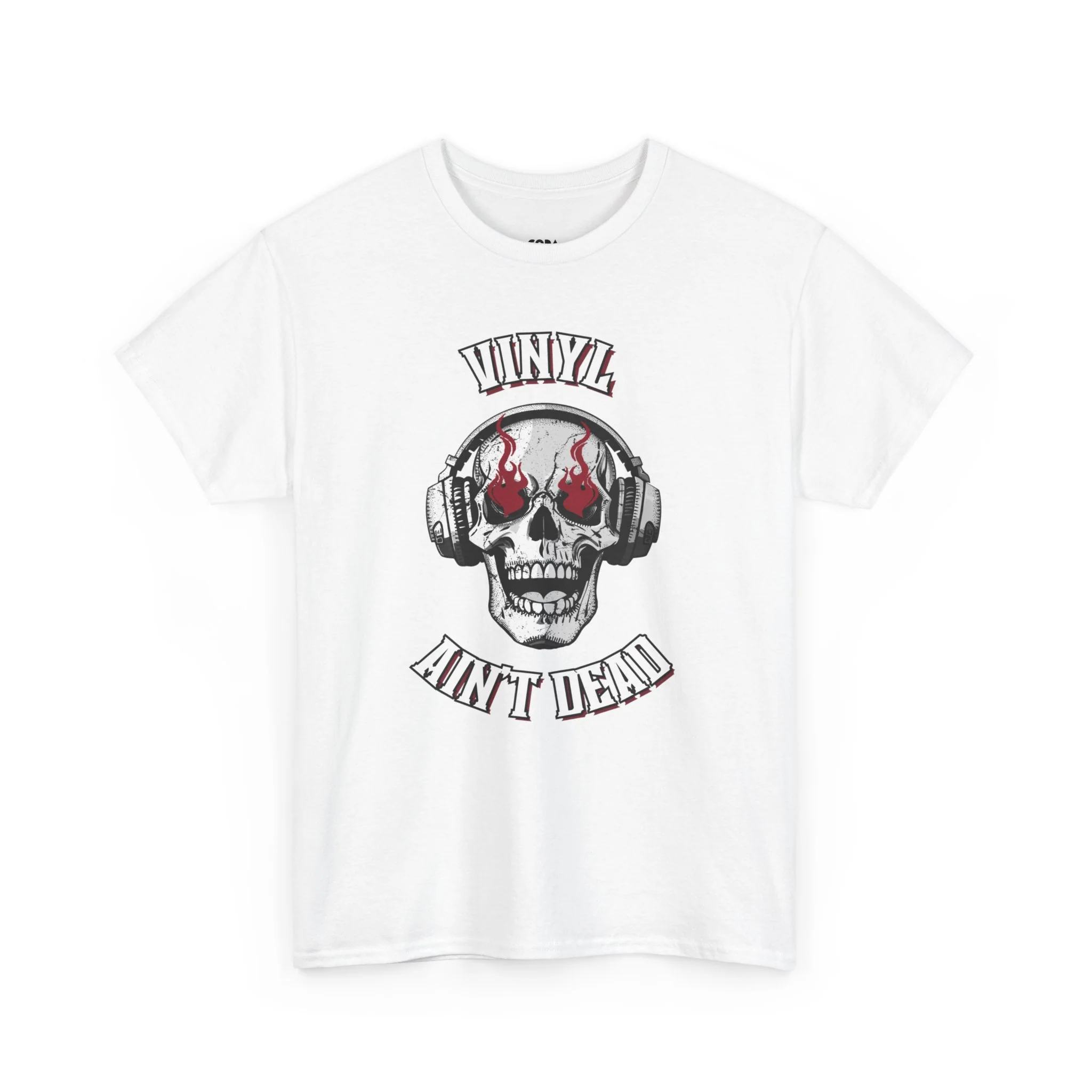 'Vinyl Ain't Dead' Skull Men's T-Shirt - Image 28