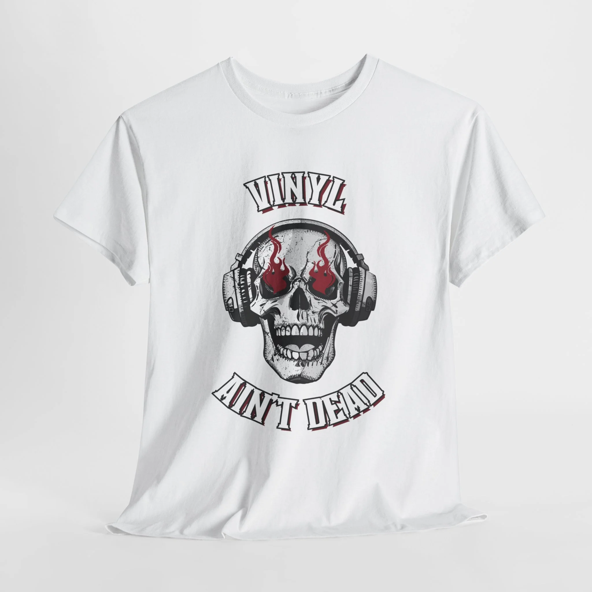 'Vinyl Ain't Dead' Skull Men's T-Shirt - Image 31
