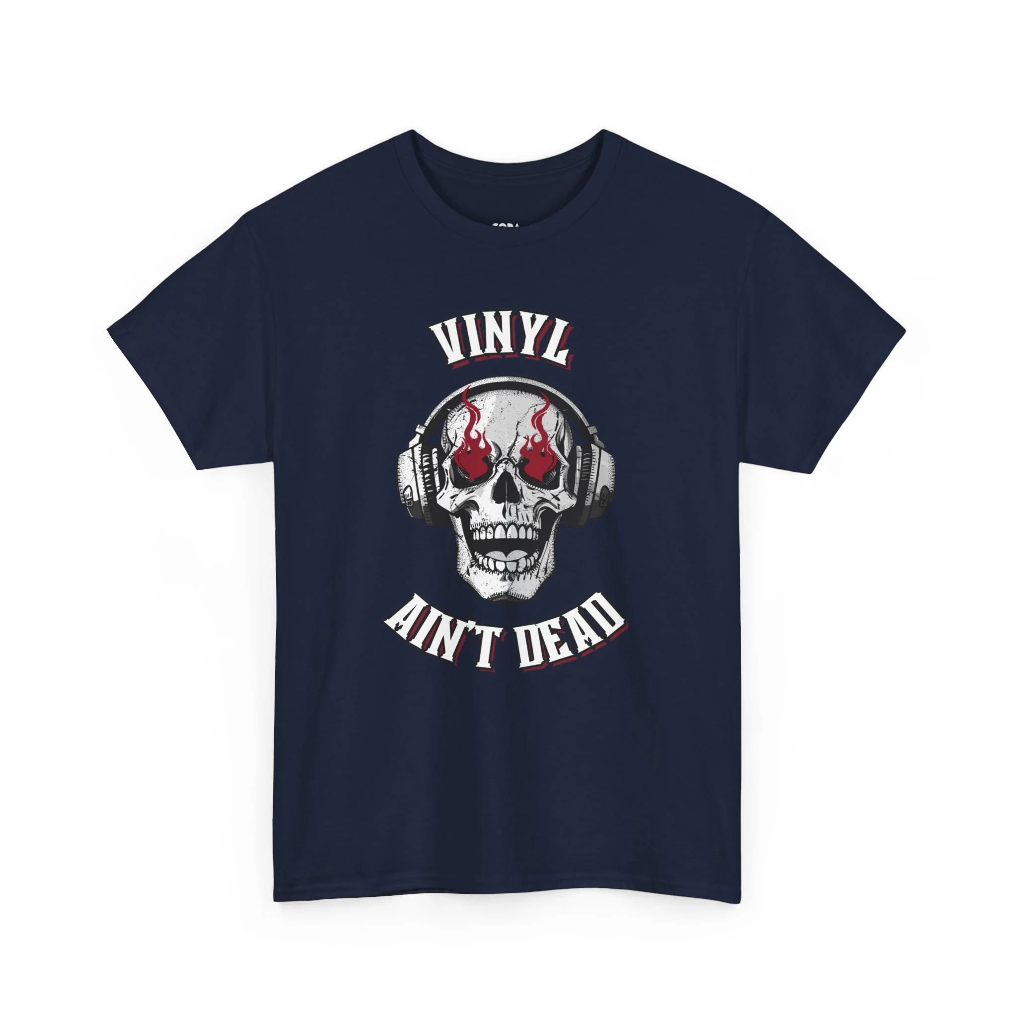 'Vinyl Ain't Dead' Skull Men's T-Shirt - Image 36