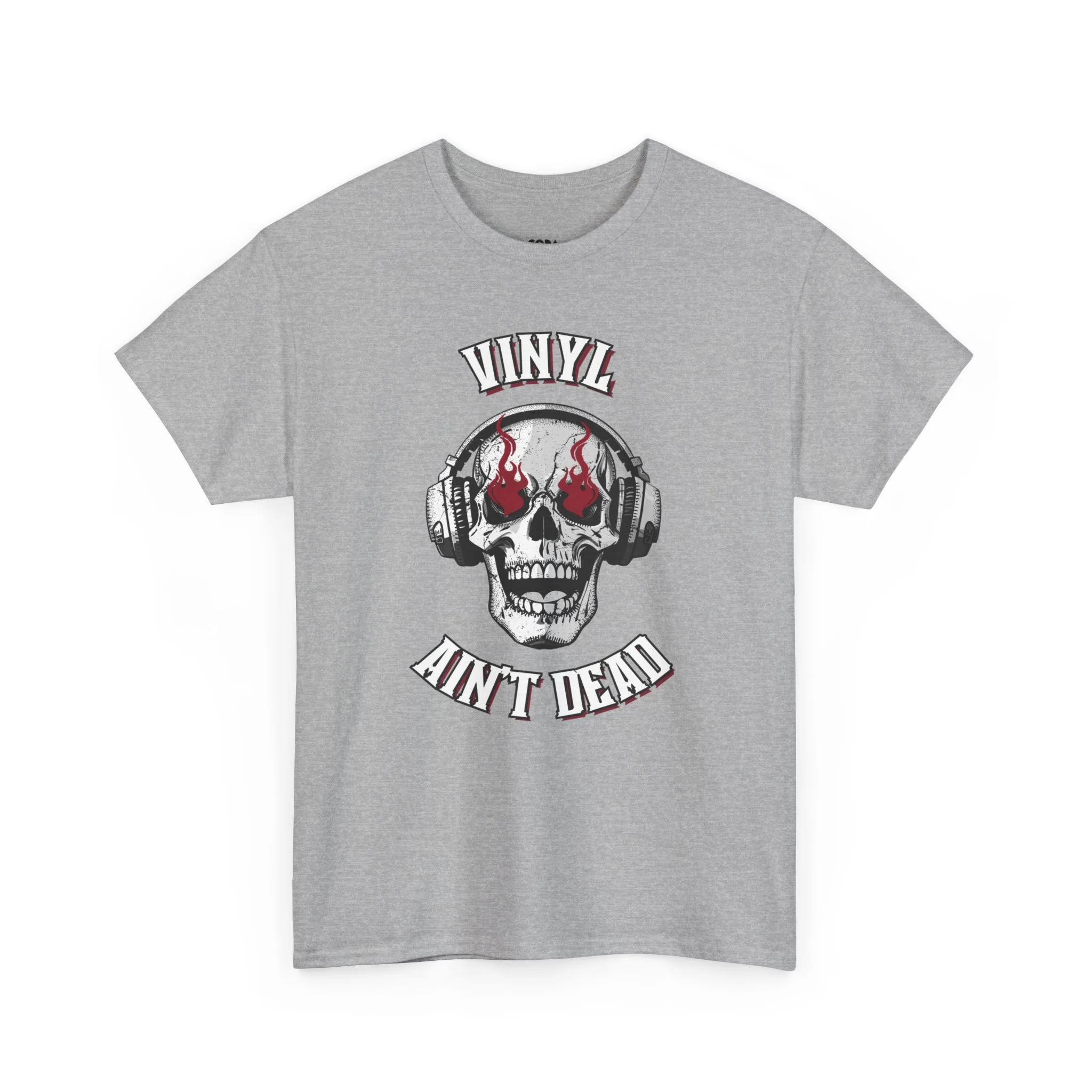 'Vinyl Ain't Dead' Skull Men's T-Shirt - Image 45