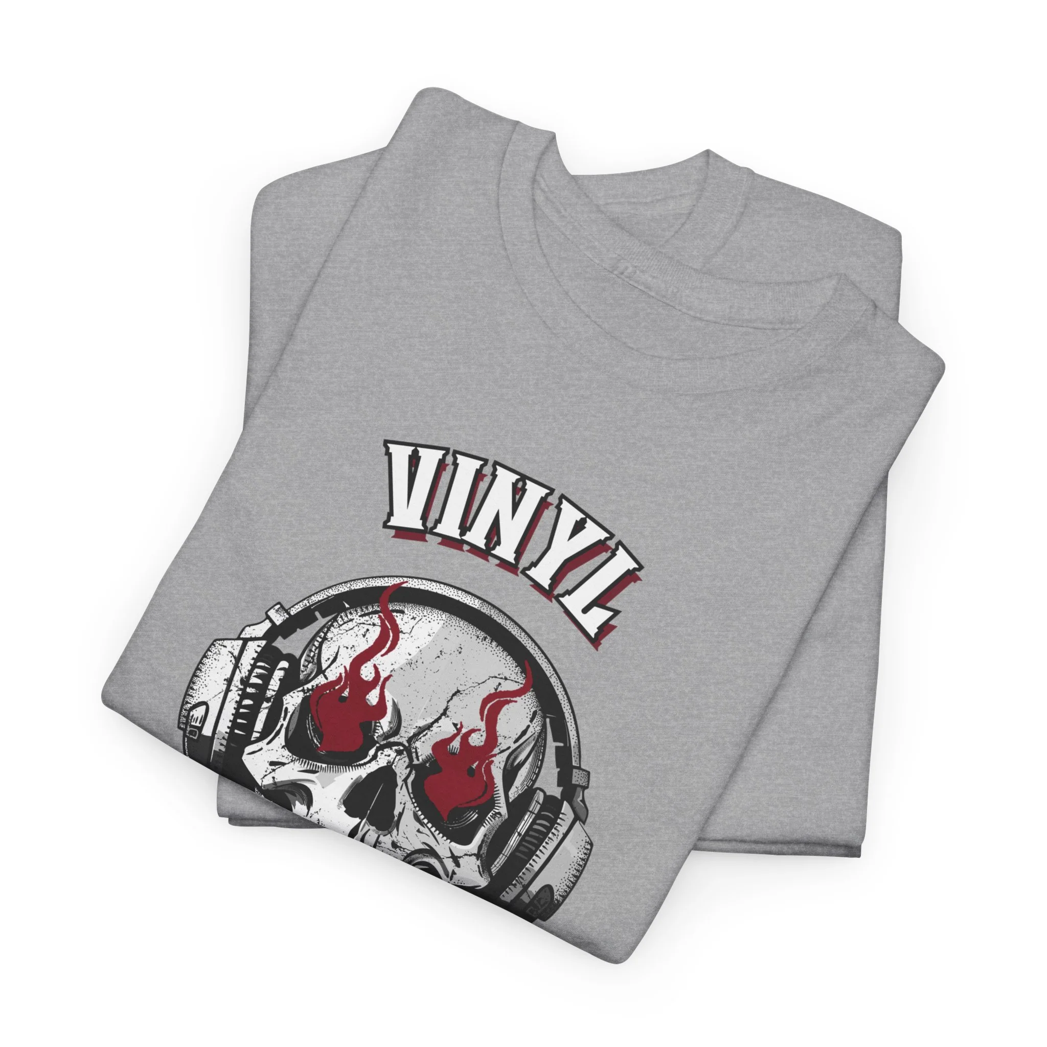 'Vinyl Ain't Dead' Skull Men's T-Shirt - Image 48