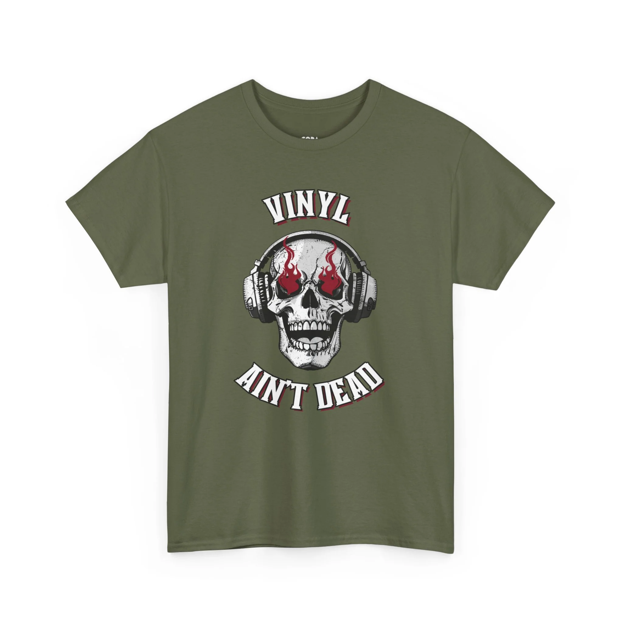 'Vinyl Ain't Dead' Skull Men's T-Shirt - Image 55