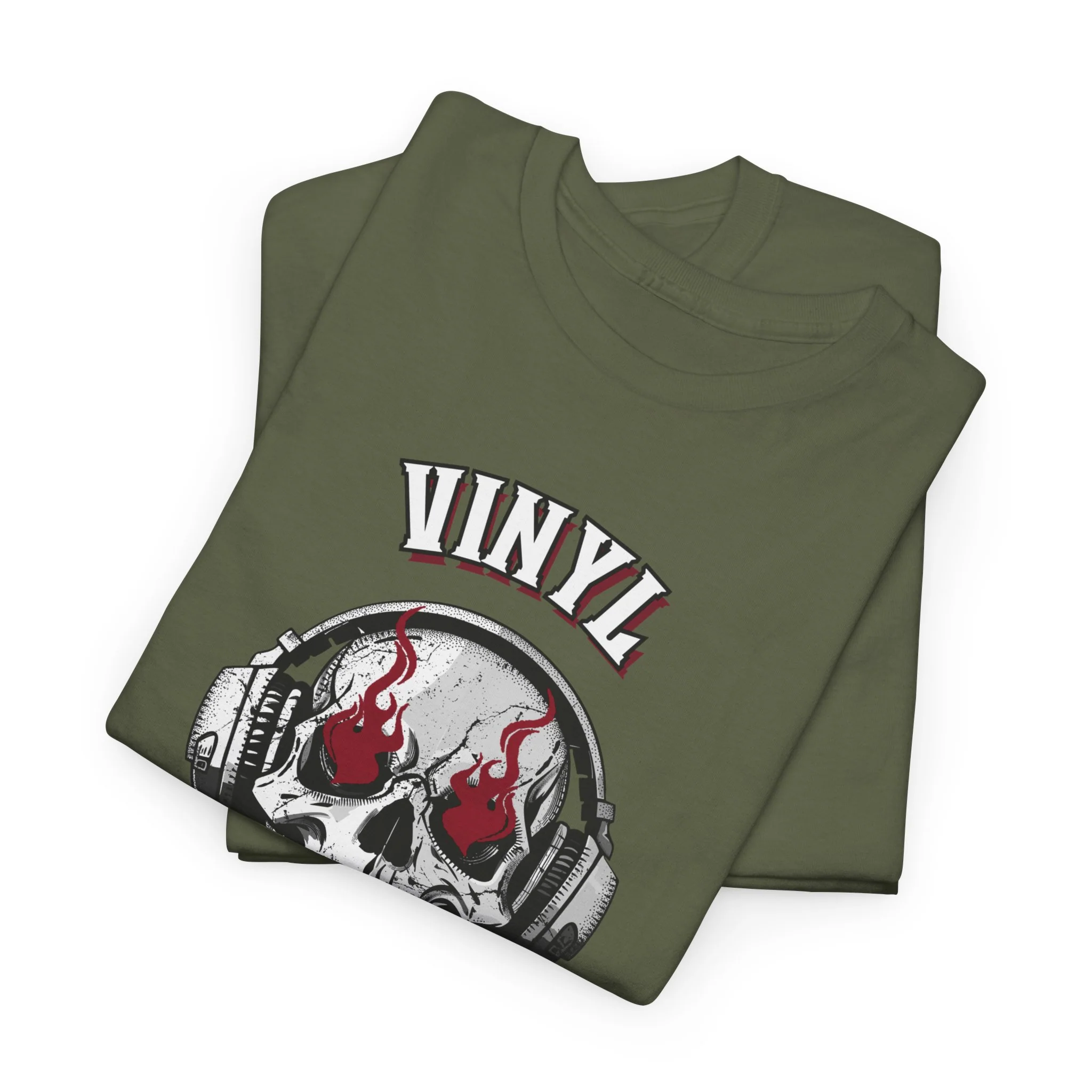 'Vinyl Ain't Dead' Skull Men's T-Shirt - Image 57