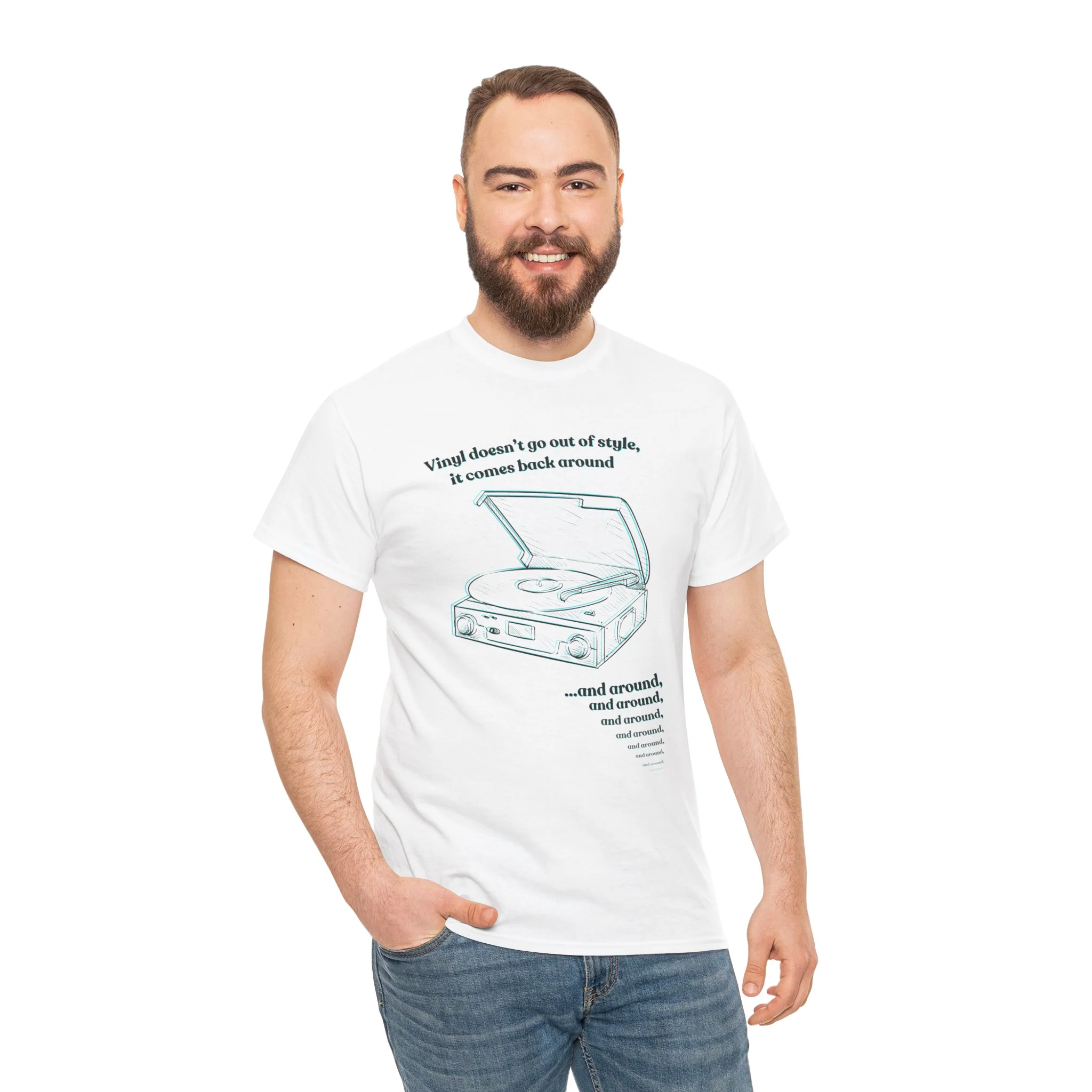 'Vinyl Doesn't Go Out Of Style' Men's T-Shirt - Image 15