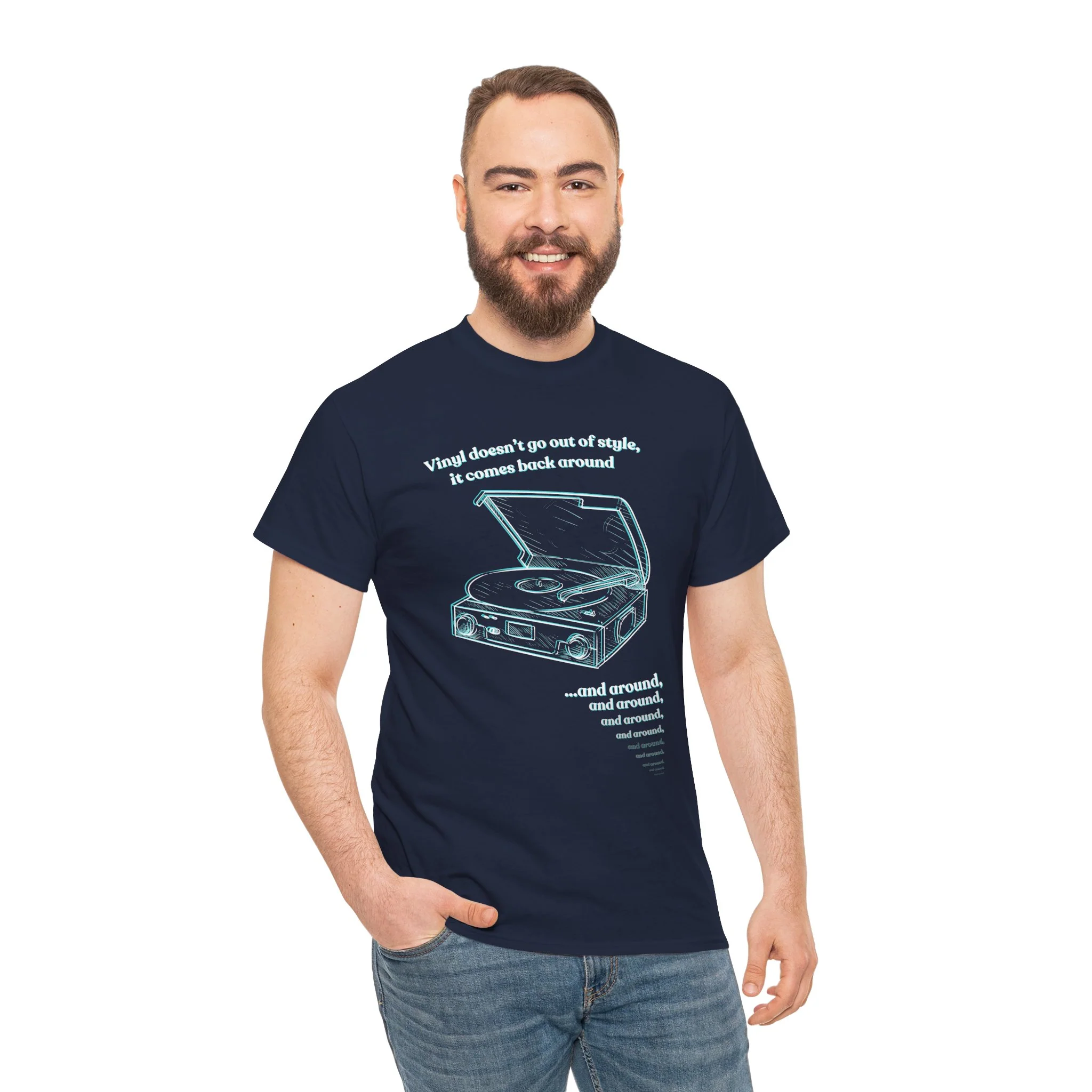 'Vinyl Doesn't Go Out Of Style' Men's T-Shirt - Image 24