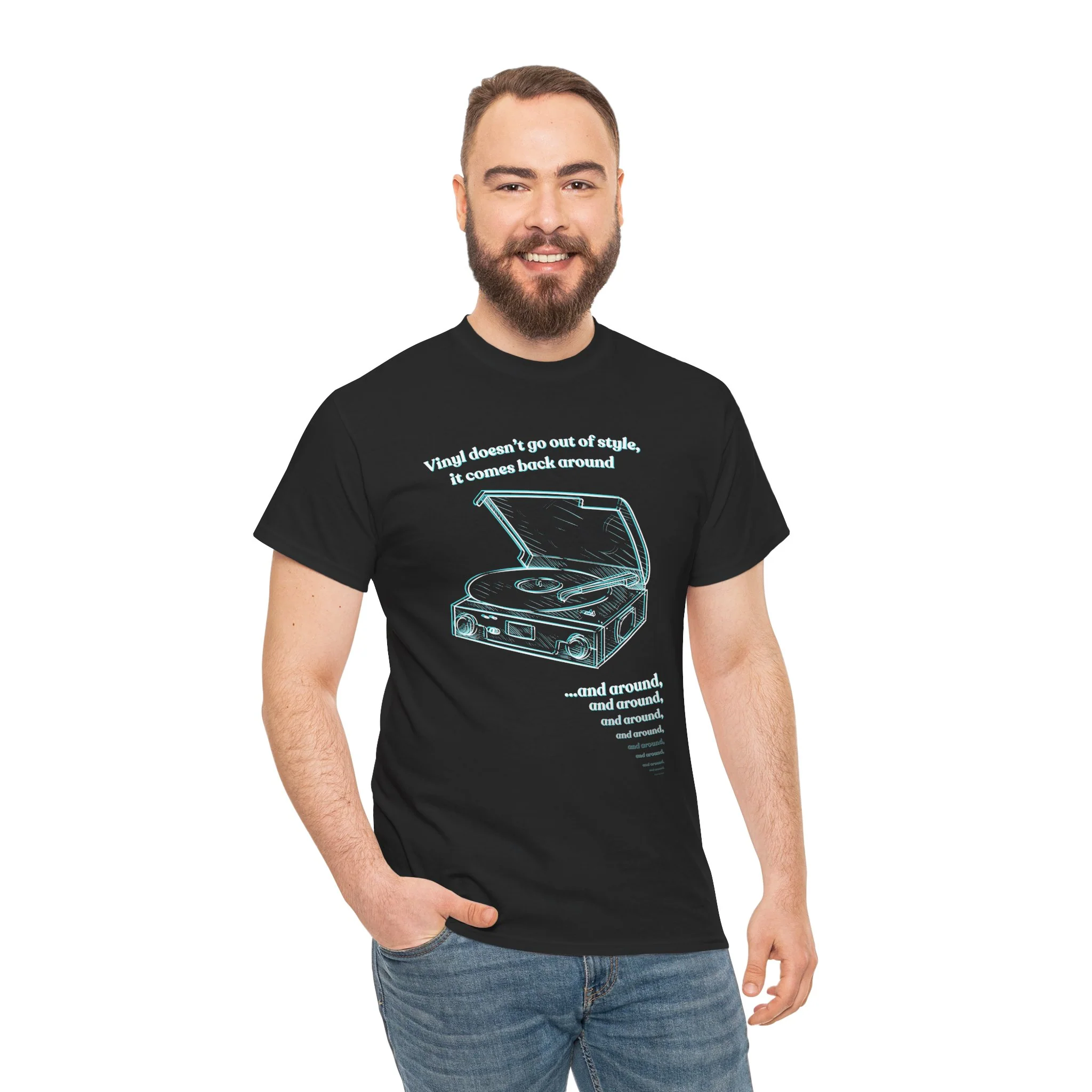 'Vinyl Doesn't Go Out Of Style' Men's T-Shirt - Image 6