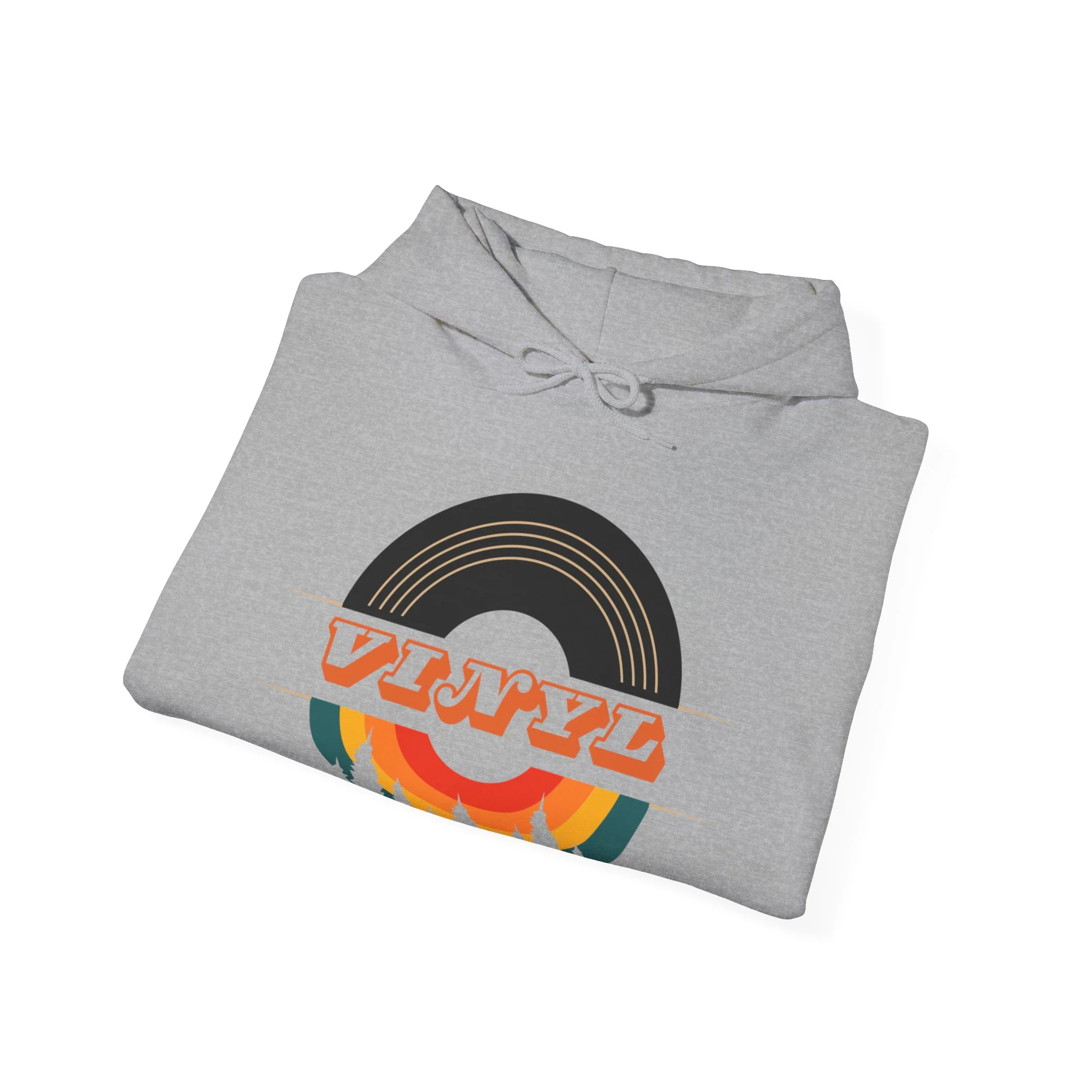 Vinyl Record Logo Men's Hoodie - Image 11