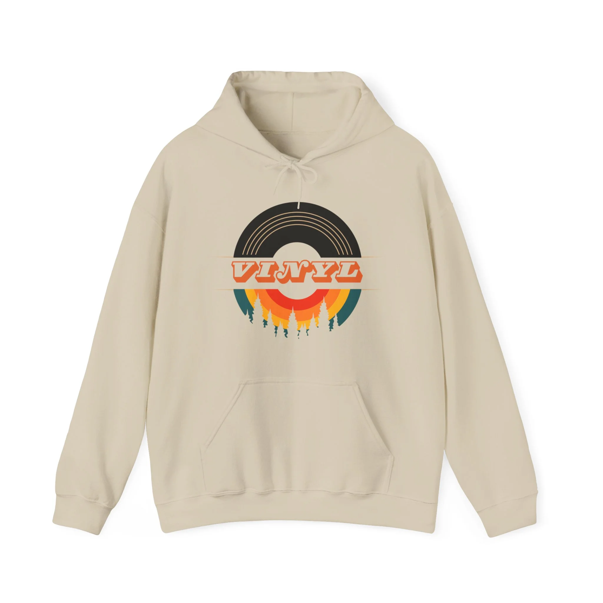 Vinyl Record Logo Men's Hoodie - Image 22