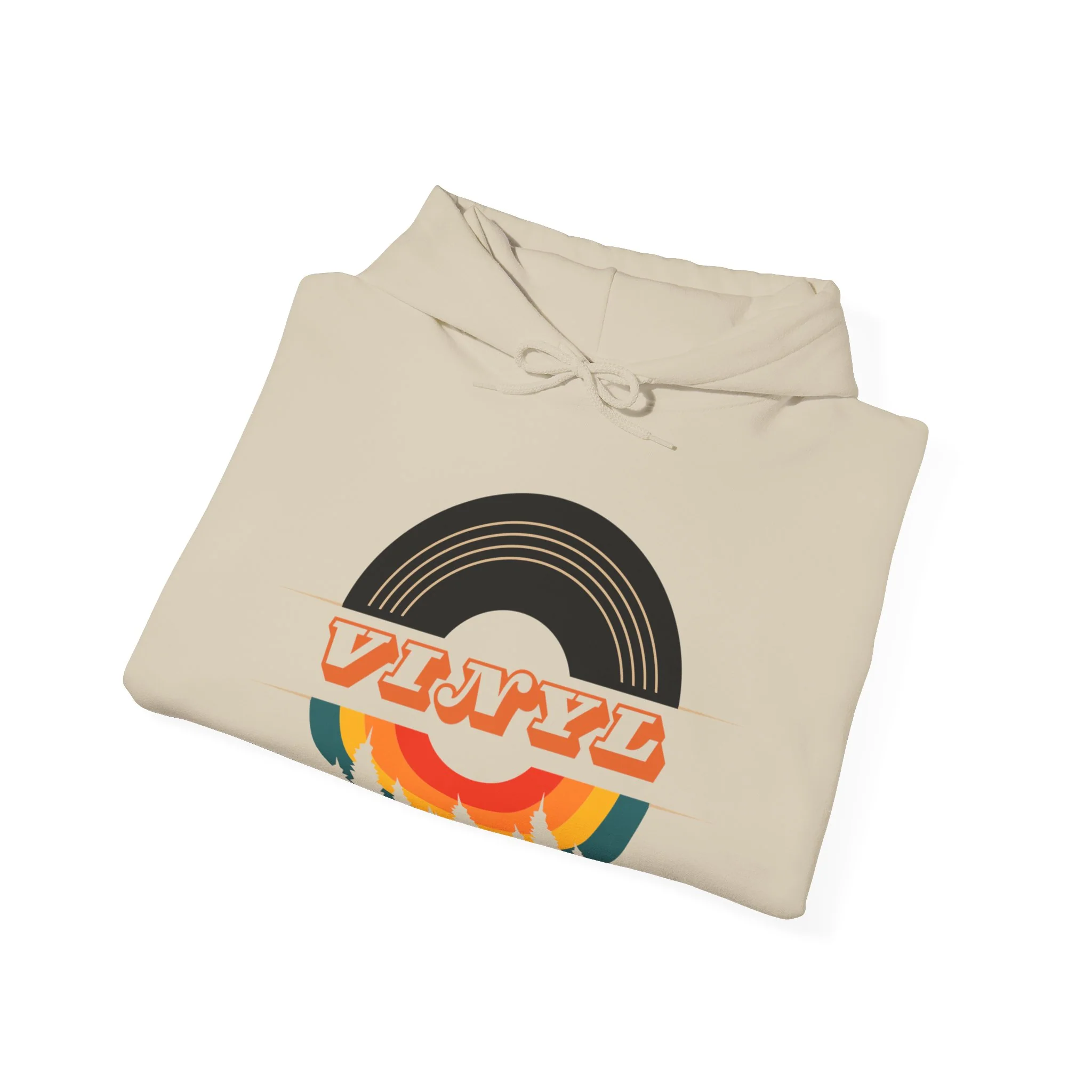 Vinyl Record Logo Men's Hoodie - Image 25