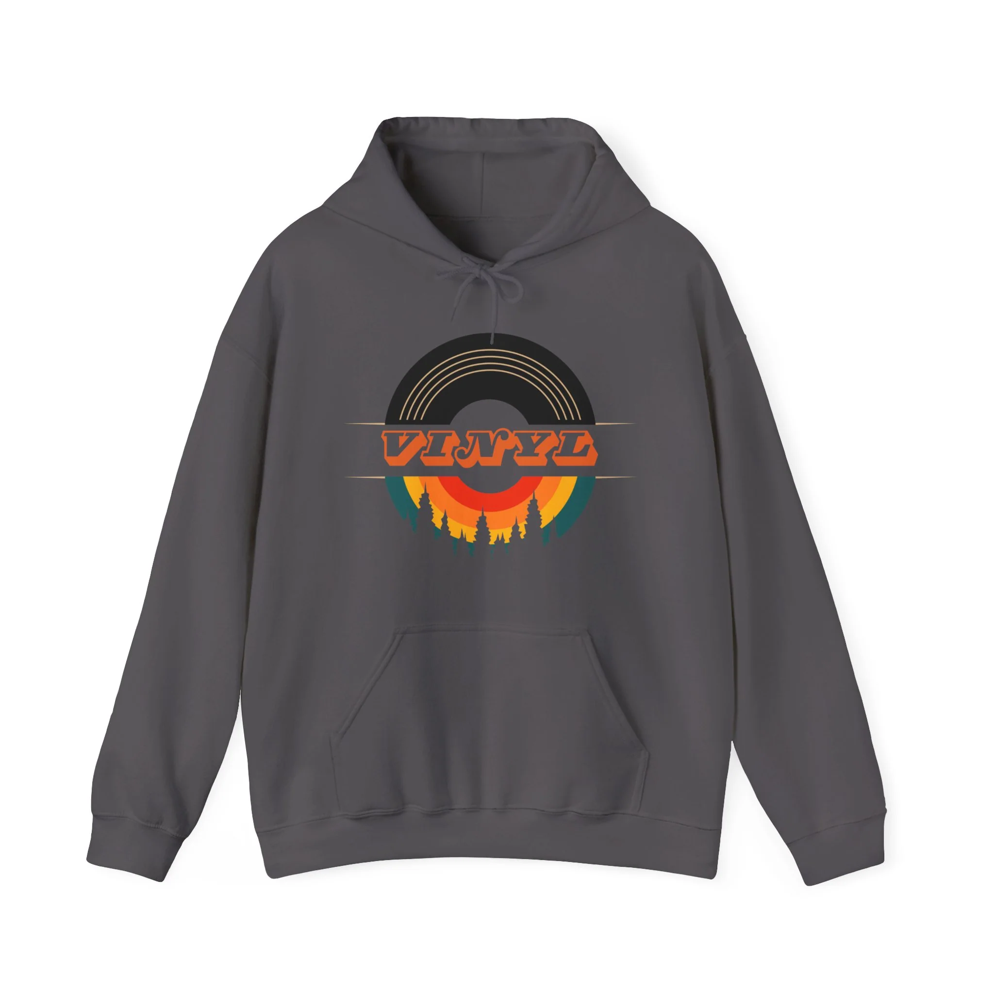 Vinyl Record Logo Men's Hoodie - Image 29