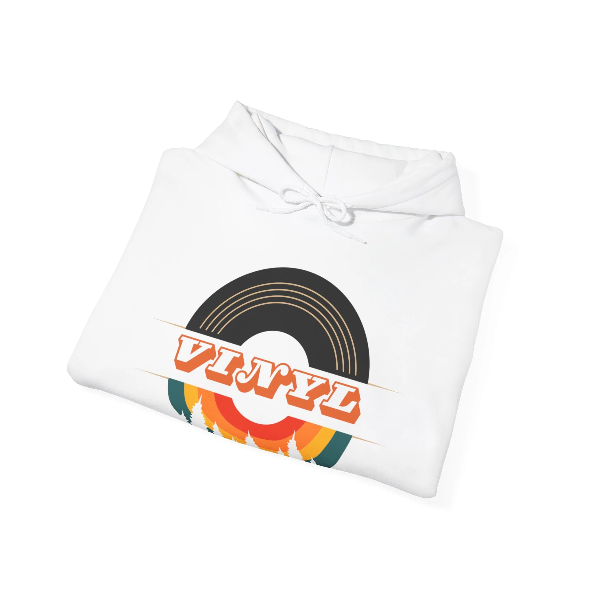 Vinyl Record Logo Men's Hoodie - Image 39