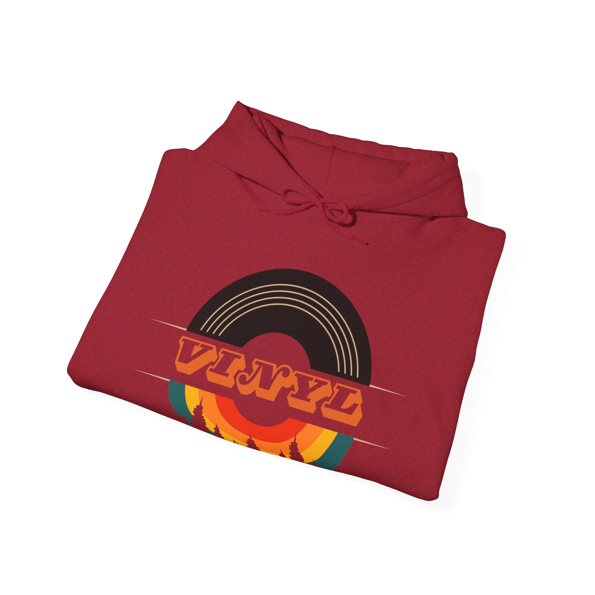 Vinyl Record Logo Men's Hoodie - Image 4