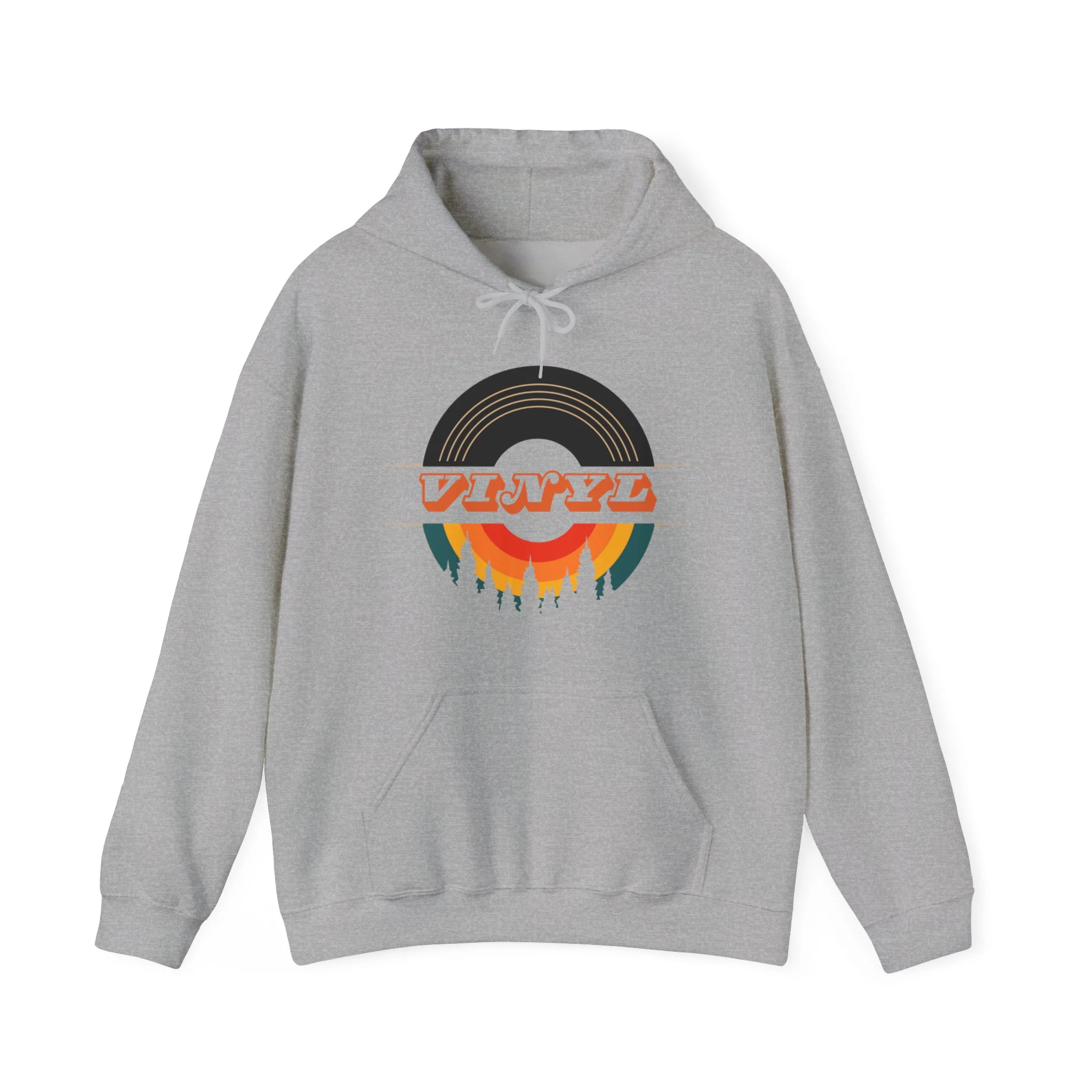 Vinyl Record Logo Men's Hoodie - Image 8