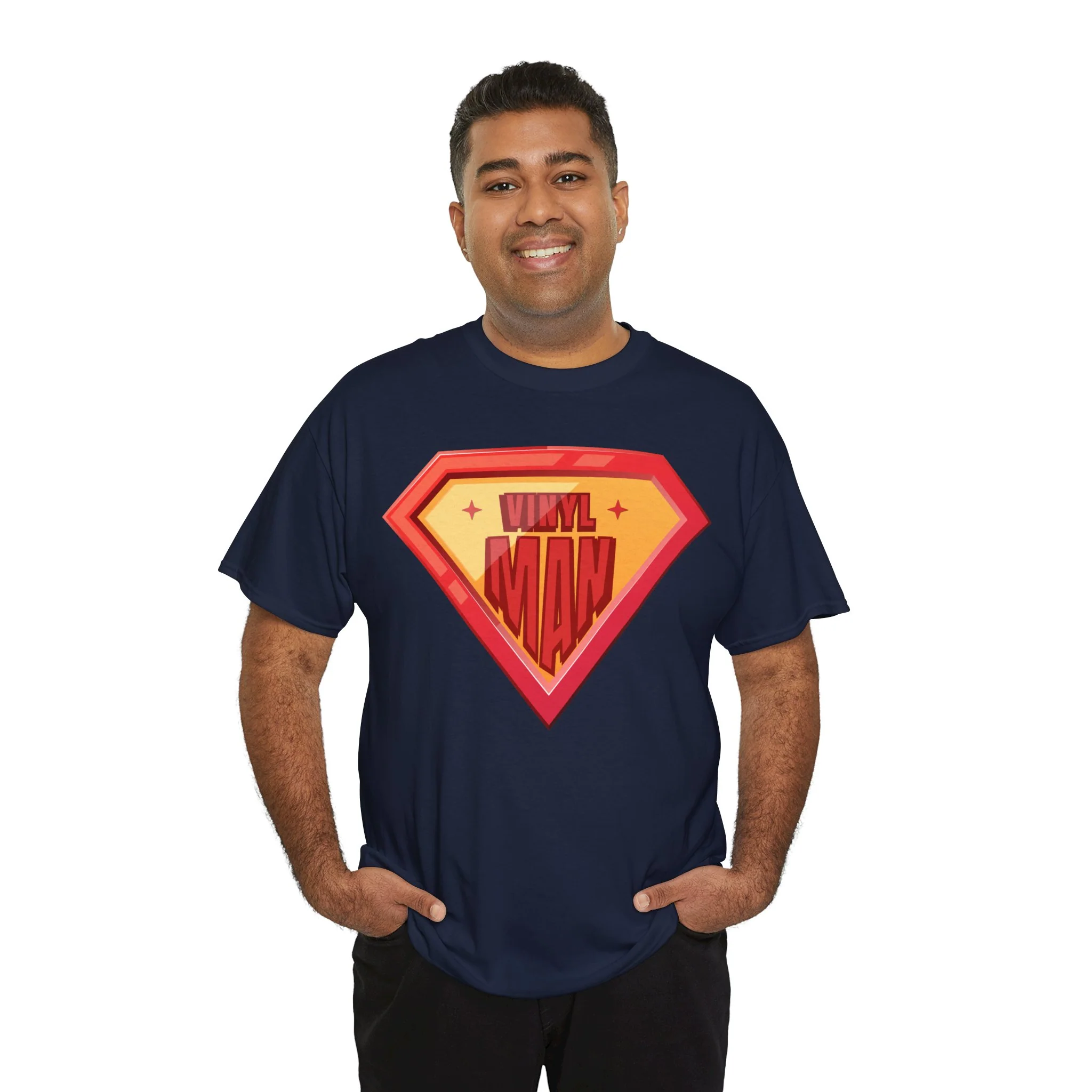 'Vinyl Man' Men's Superhero T-Shirt - Image 16