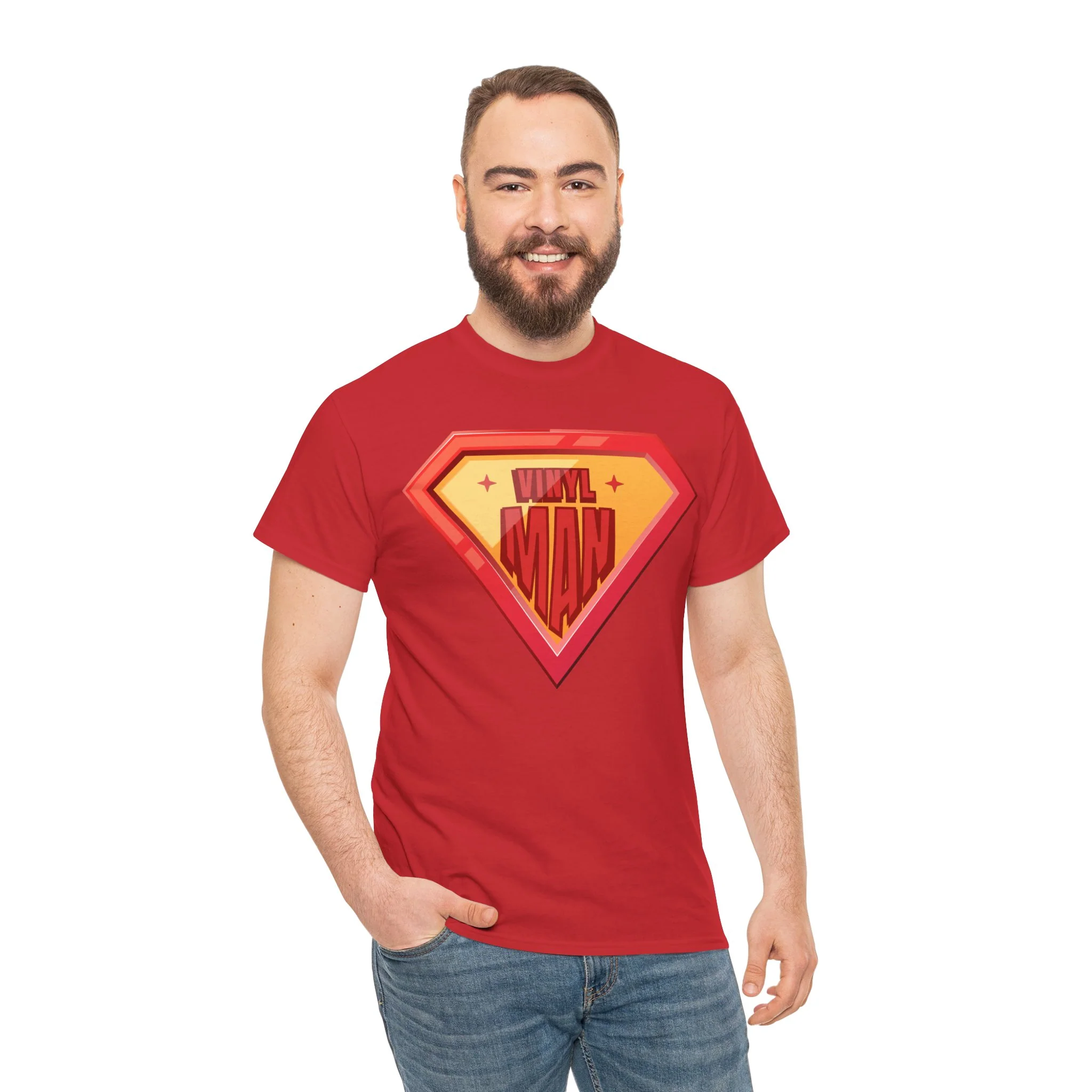 'Vinyl Man' Men's Superhero T-Shirt - Image 24