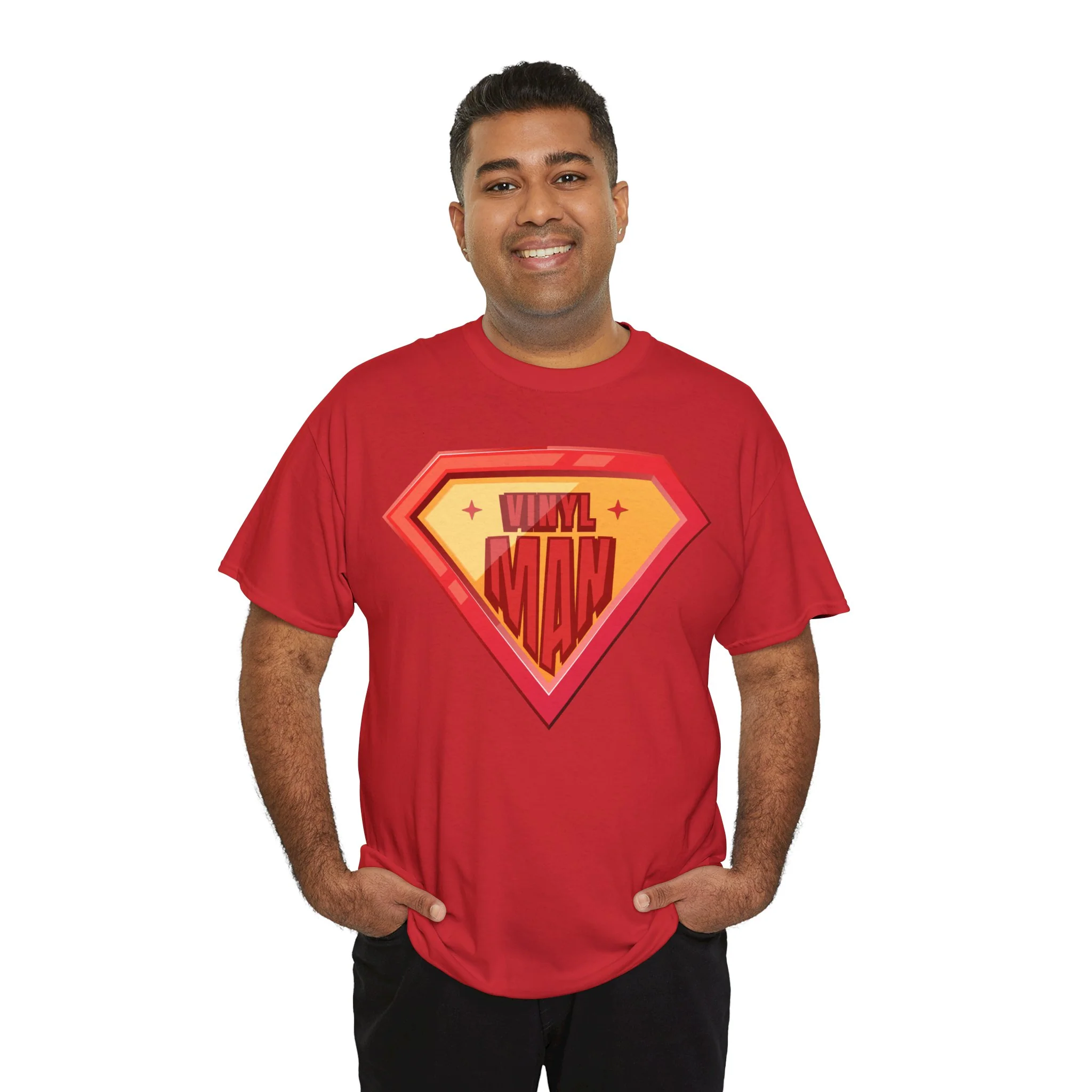 'Vinyl Man' Men's Superhero T-Shirt - Image 25