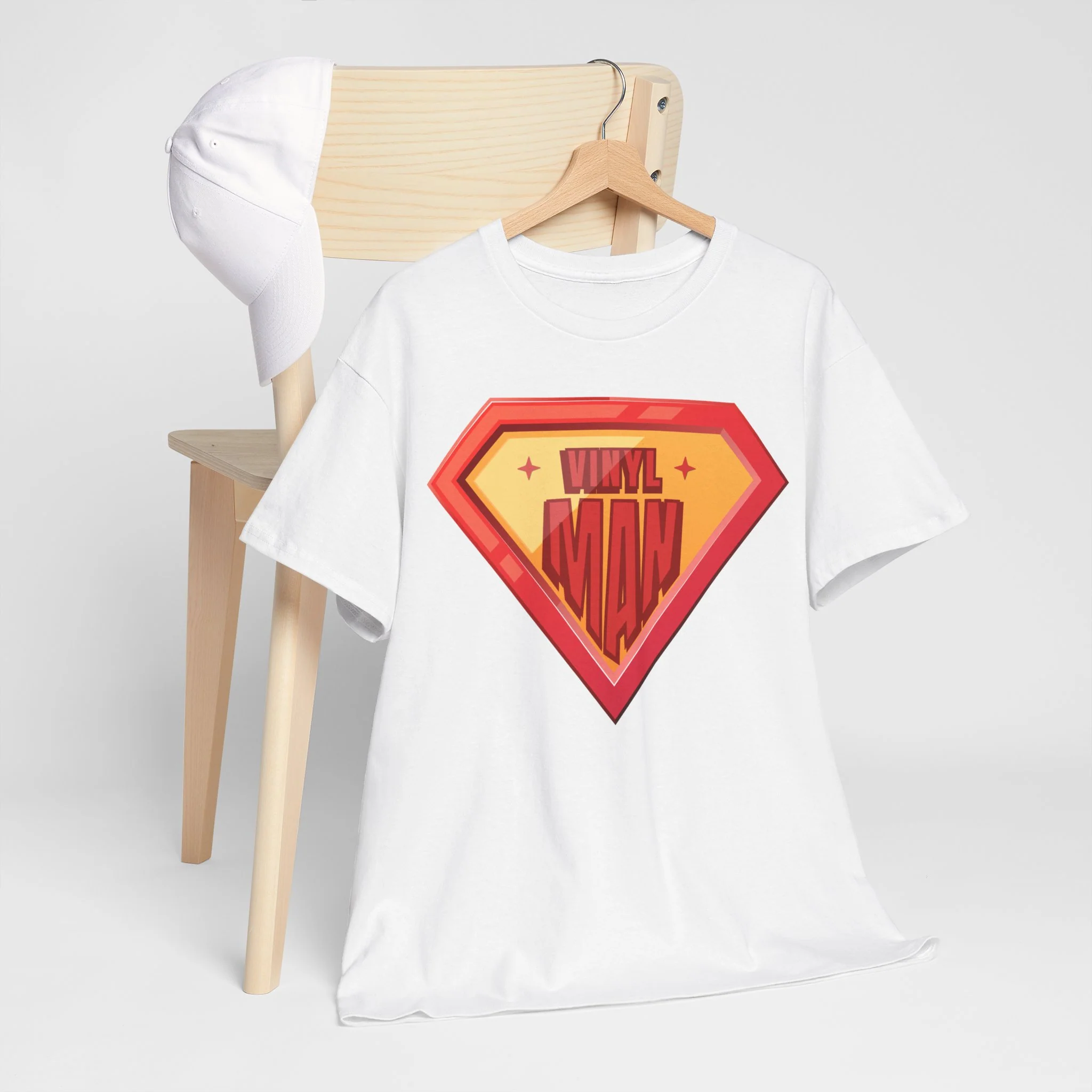'Vinyl Man' Men's Superhero T-Shirt - Image 32