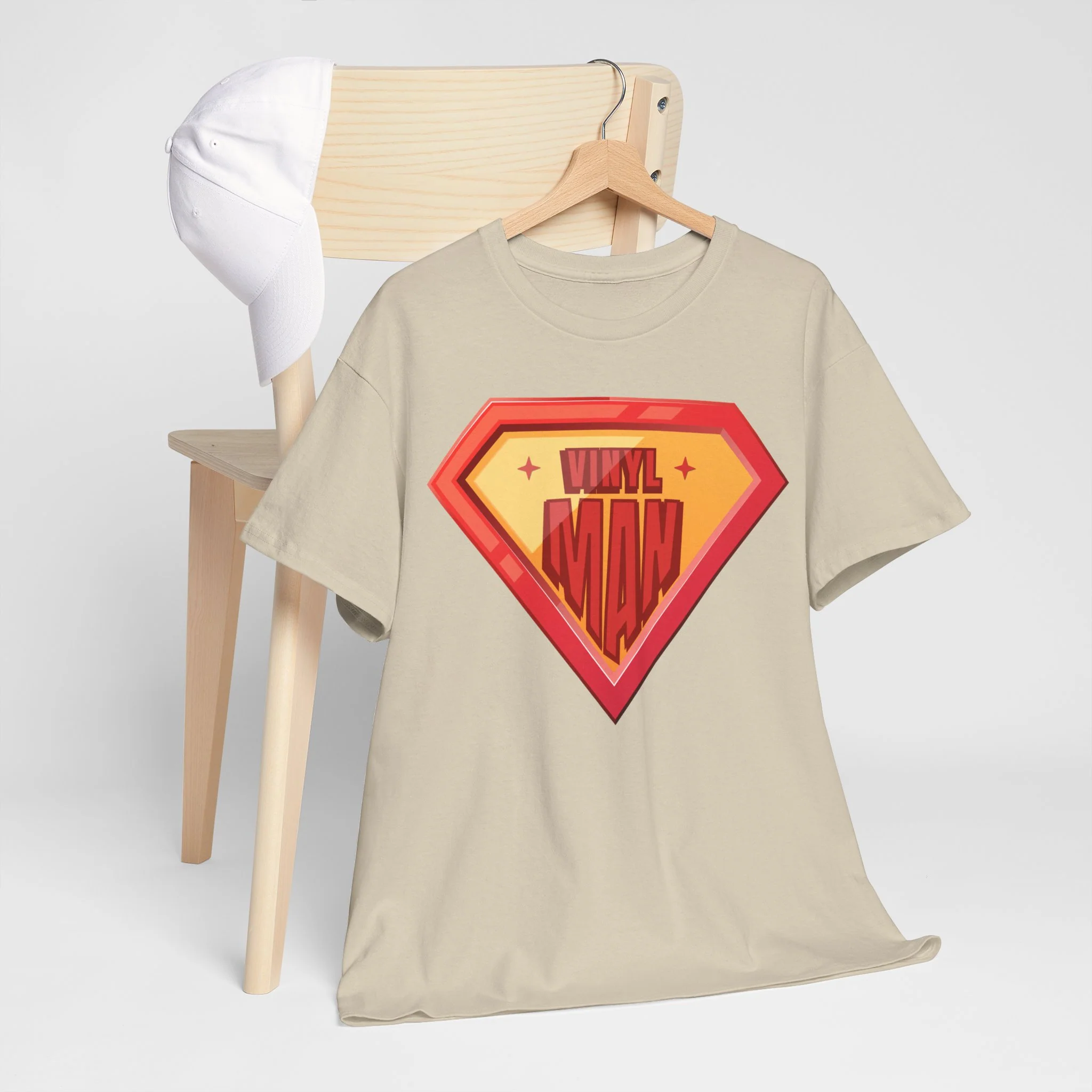 'Vinyl Man' Men's Superhero T-Shirt - Image 49