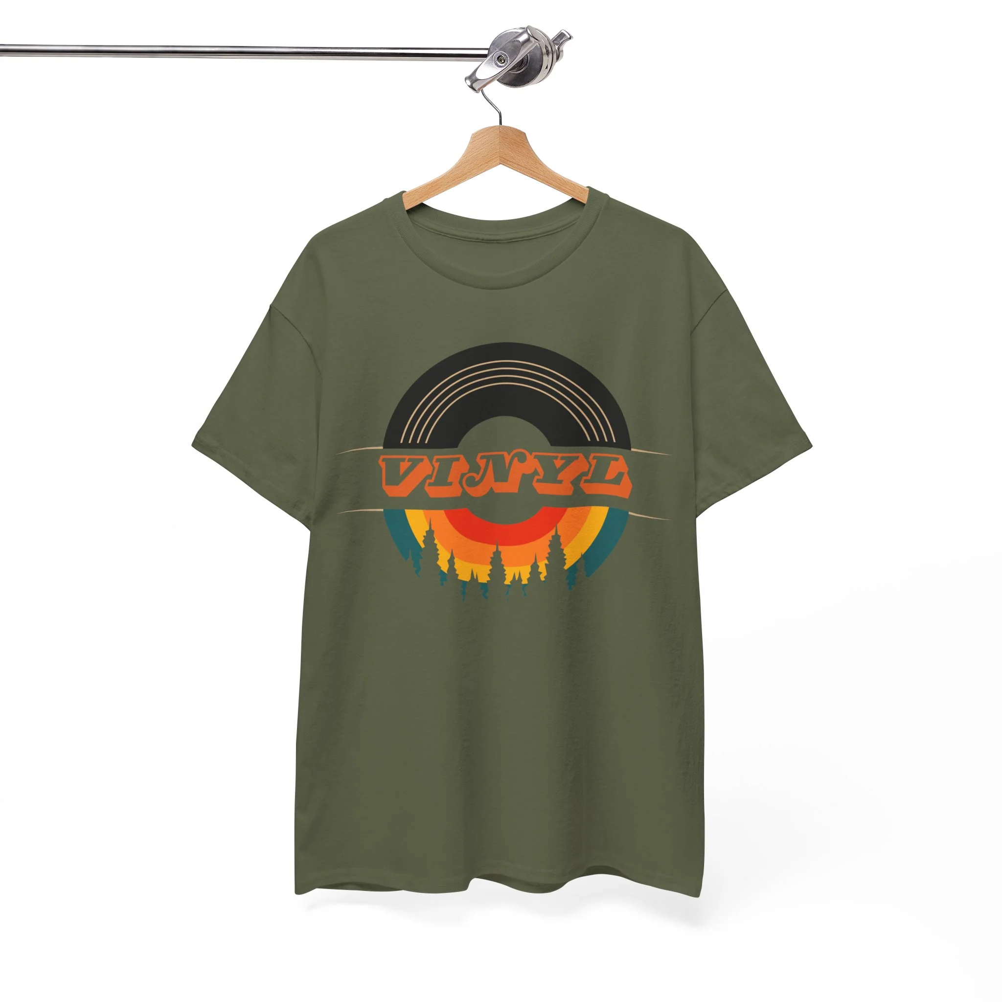 Vinyl Record Logo Men's T-Shirt - Image 16