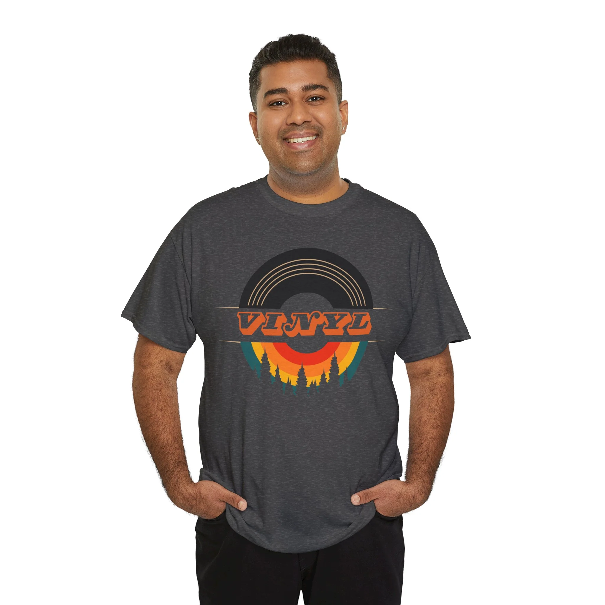 Vinyl Record Logo Men's T-Shirt - Image 25