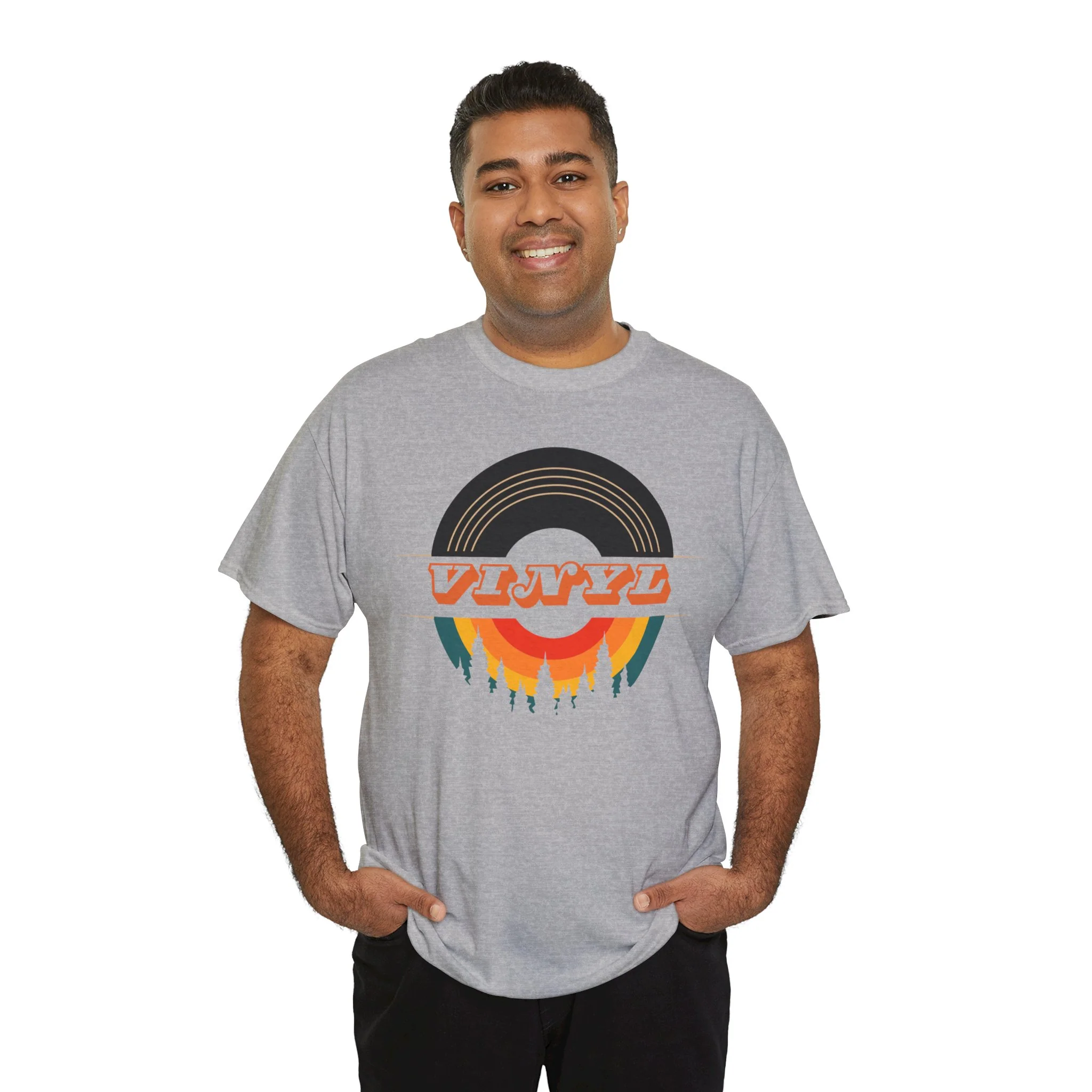 Vinyl Record Logo Men's T-Shirt - Image 43