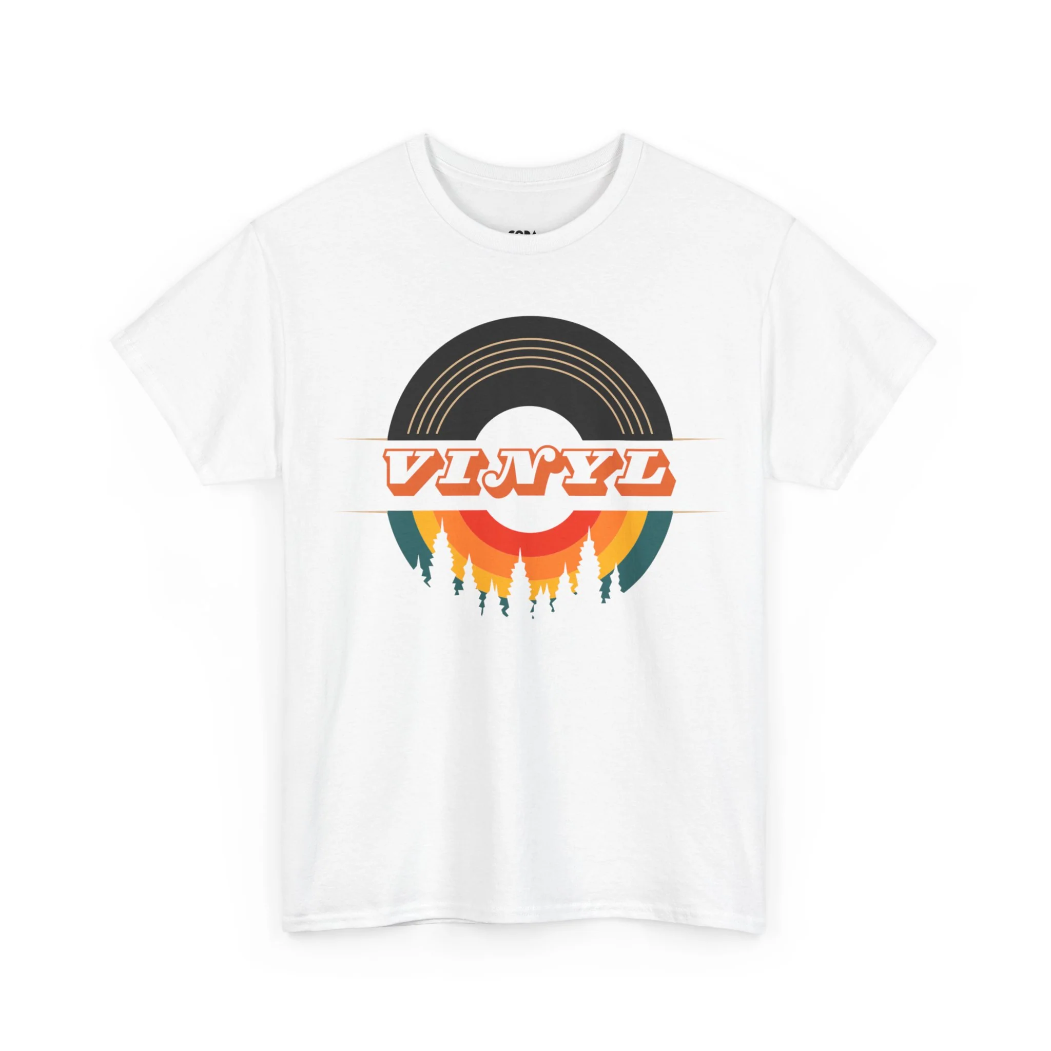 Vinyl Record Logo Men's T-Shirt - Image 46