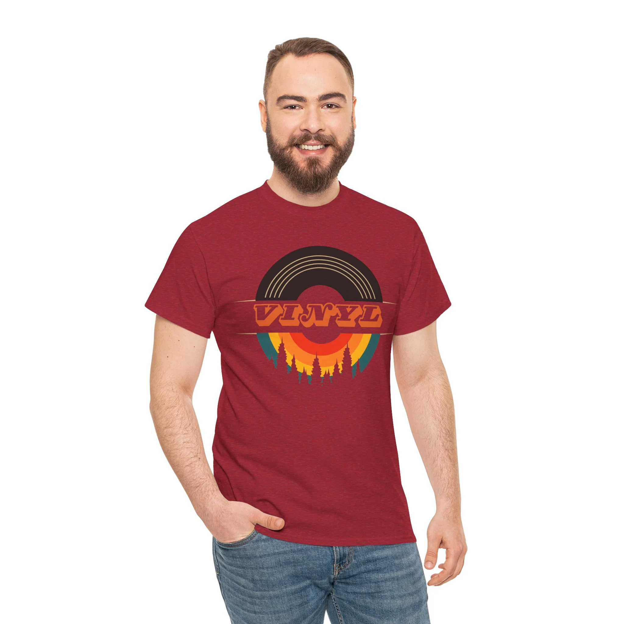 Vinyl Record Logo Men's T-Shirt - Image 6