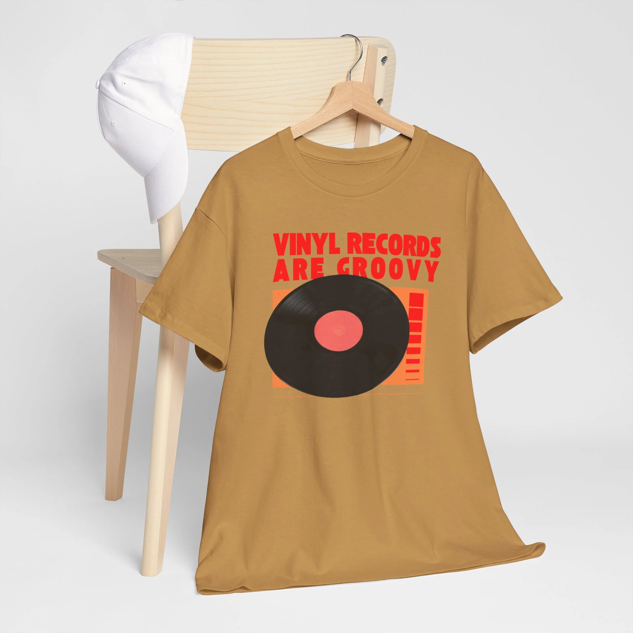 'Vinyl Records Are Groovy' Bold T-Shirt - Image 12