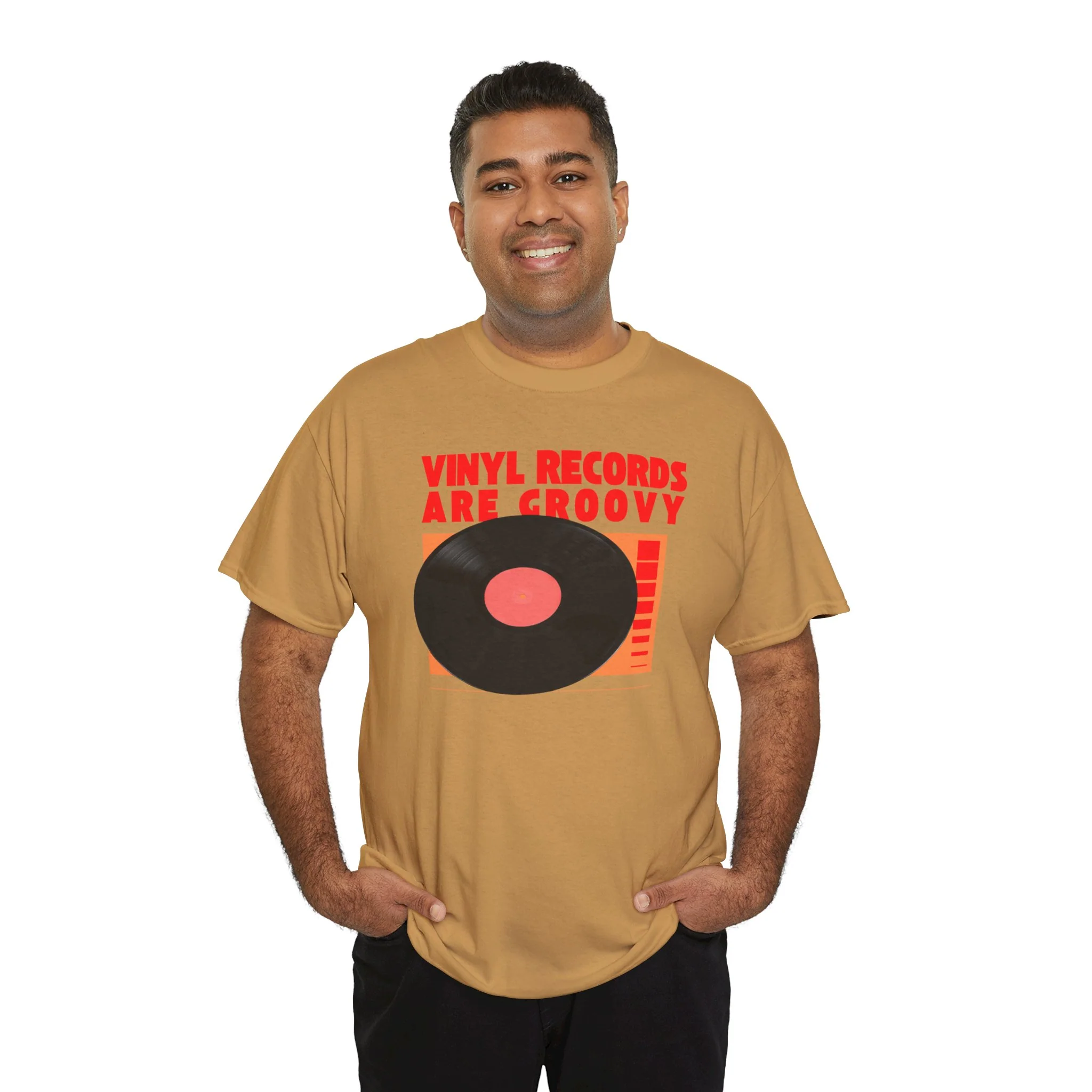 'Vinyl Records Are Groovy' Bold T-Shirt - Image 16