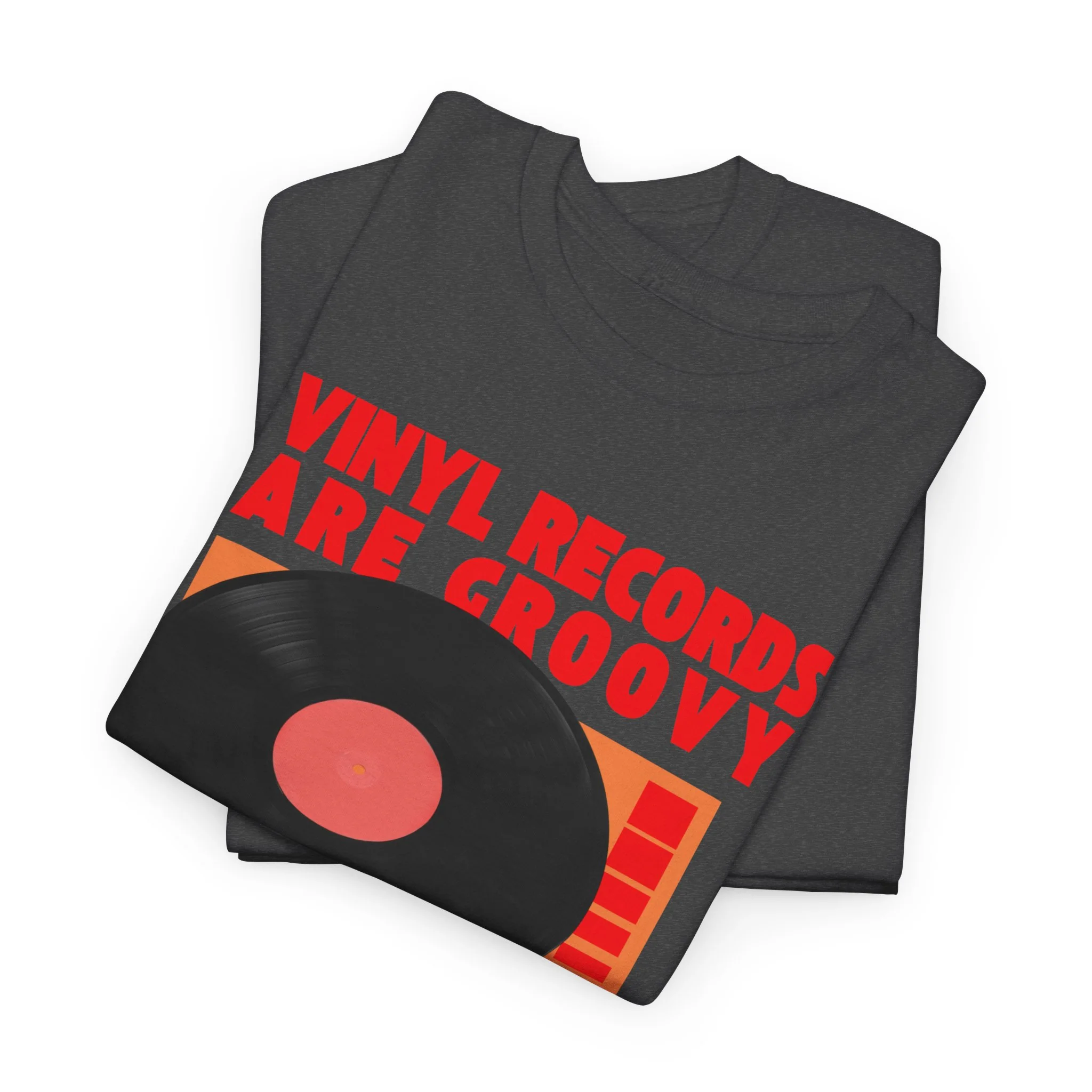 'Vinyl Records Are Groovy' Bold T-Shirt - Image 21