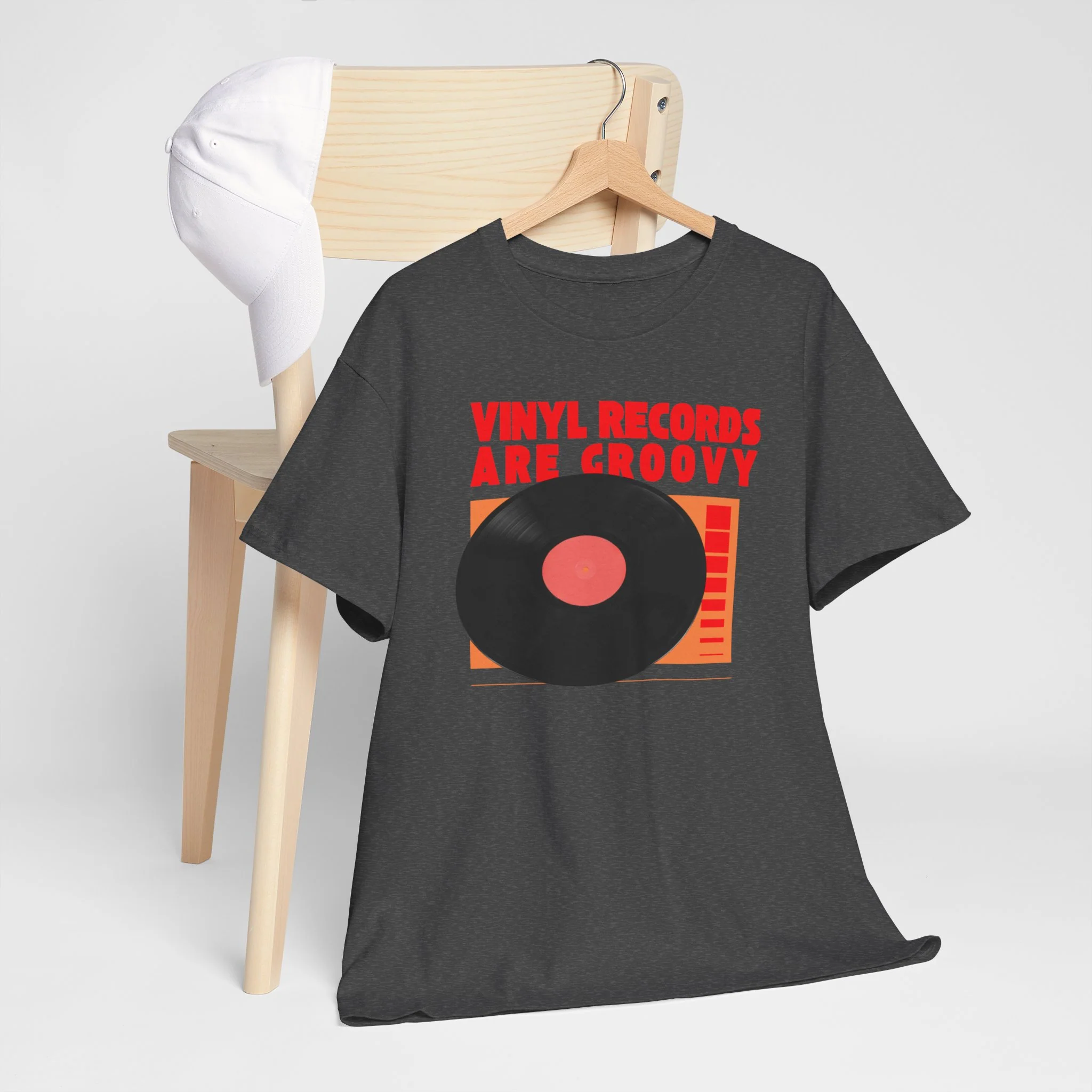 'Vinyl Records Are Groovy' Bold T-Shirt - Image 22