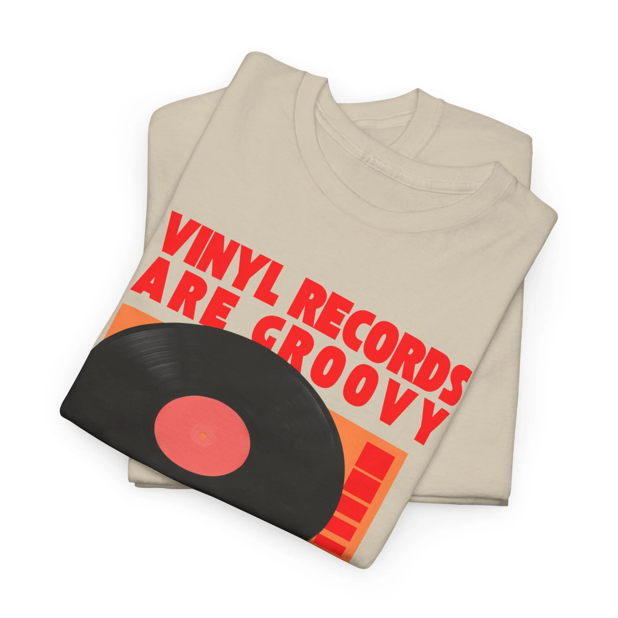 'Vinyl Records Are Groovy' Bold T-Shirt - Image 30